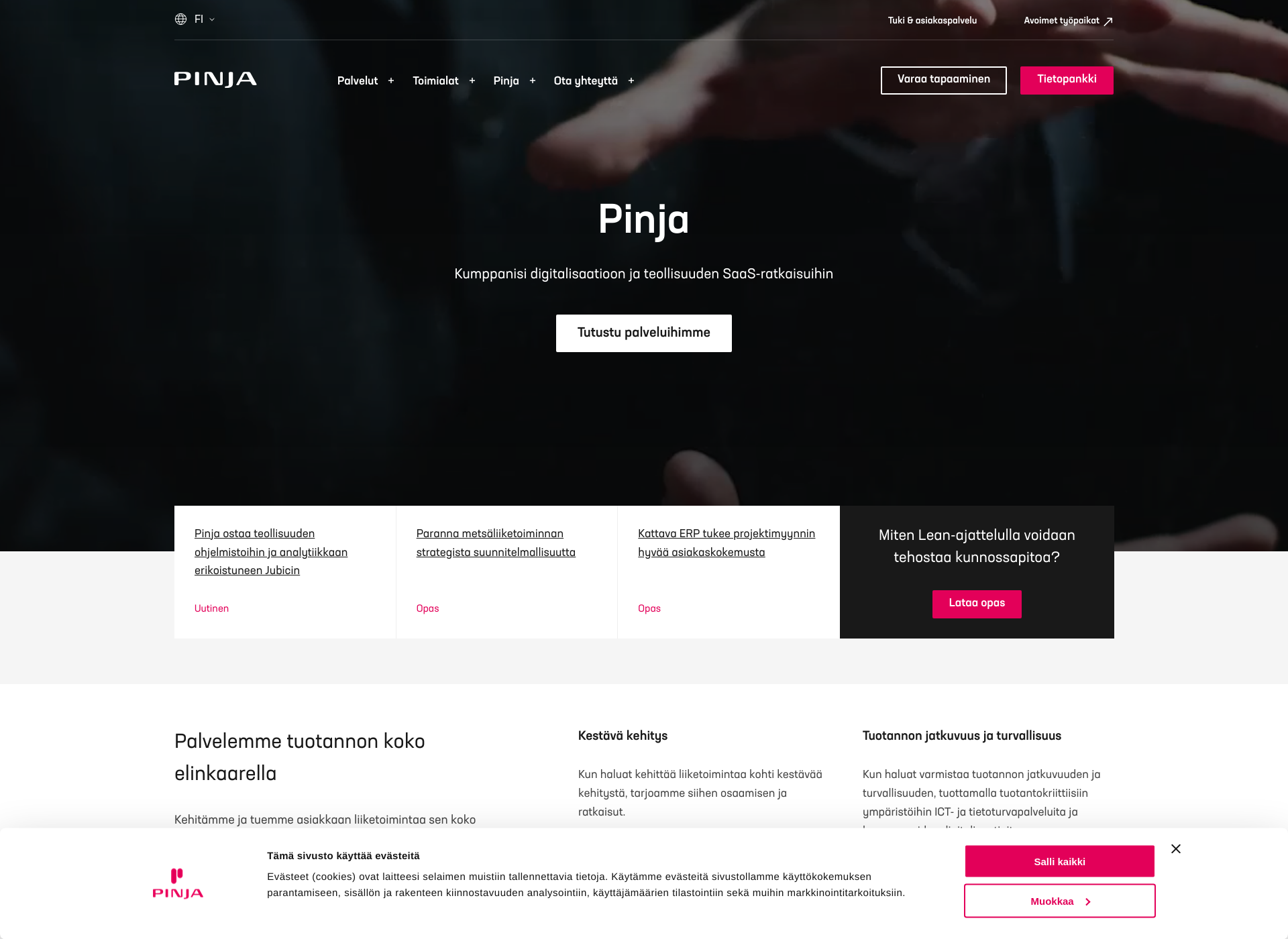 Screenshot for pinja.fi