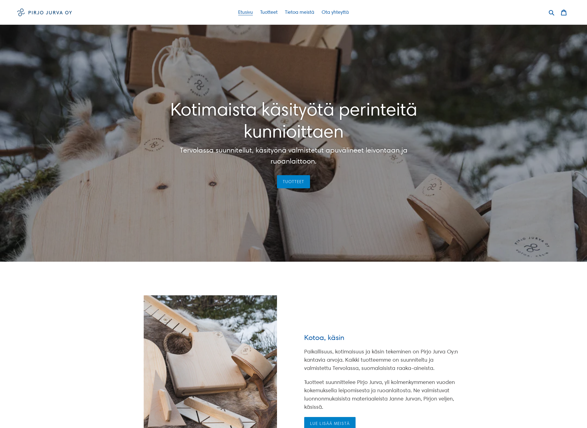 Skärmdump för pirjojurva.fi