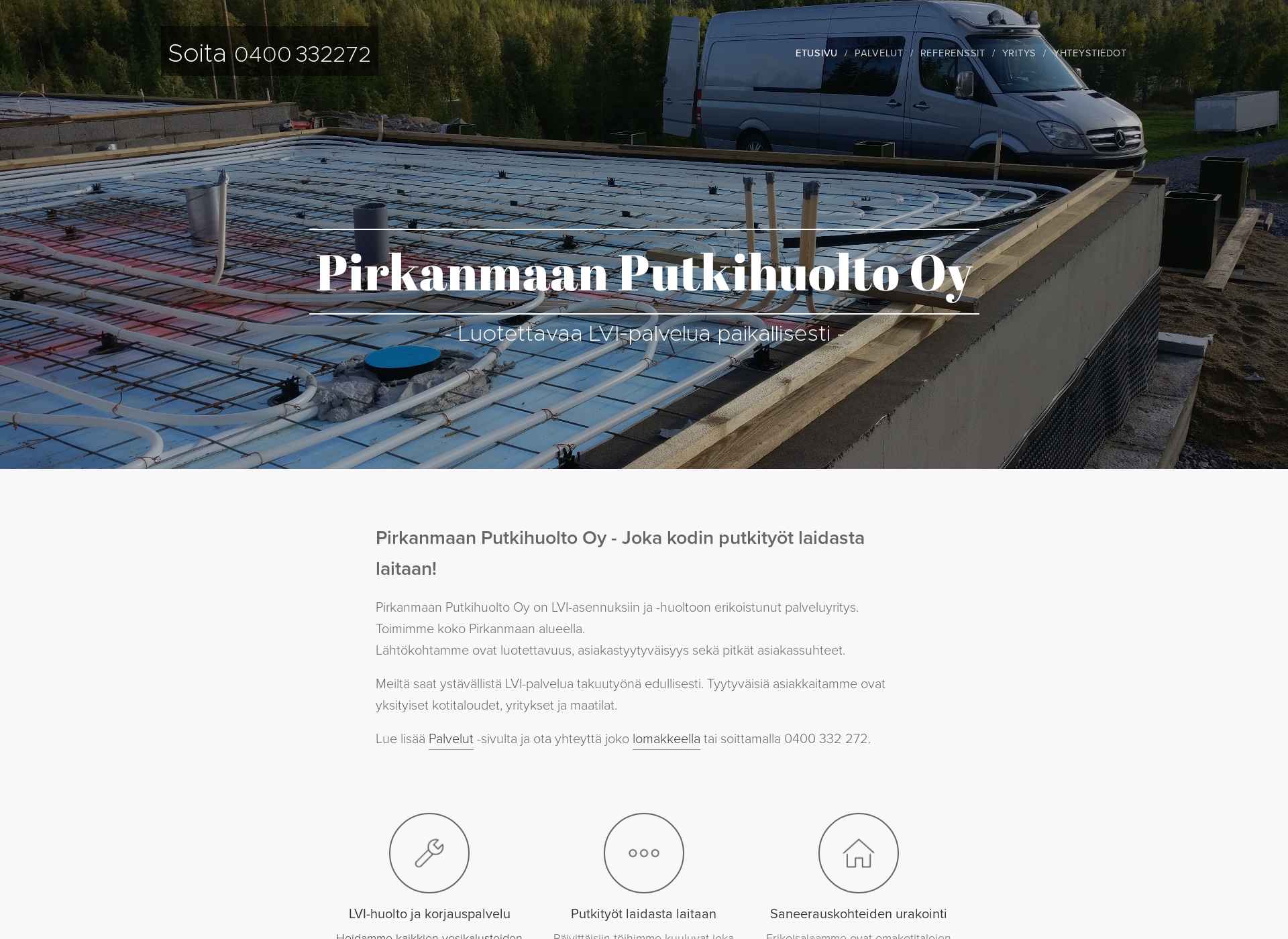 Screenshot for pirkanmaanputkihuolto.fi