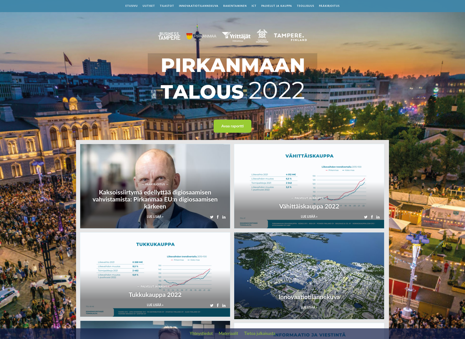 Screenshot for pirkanmaantalous.fi