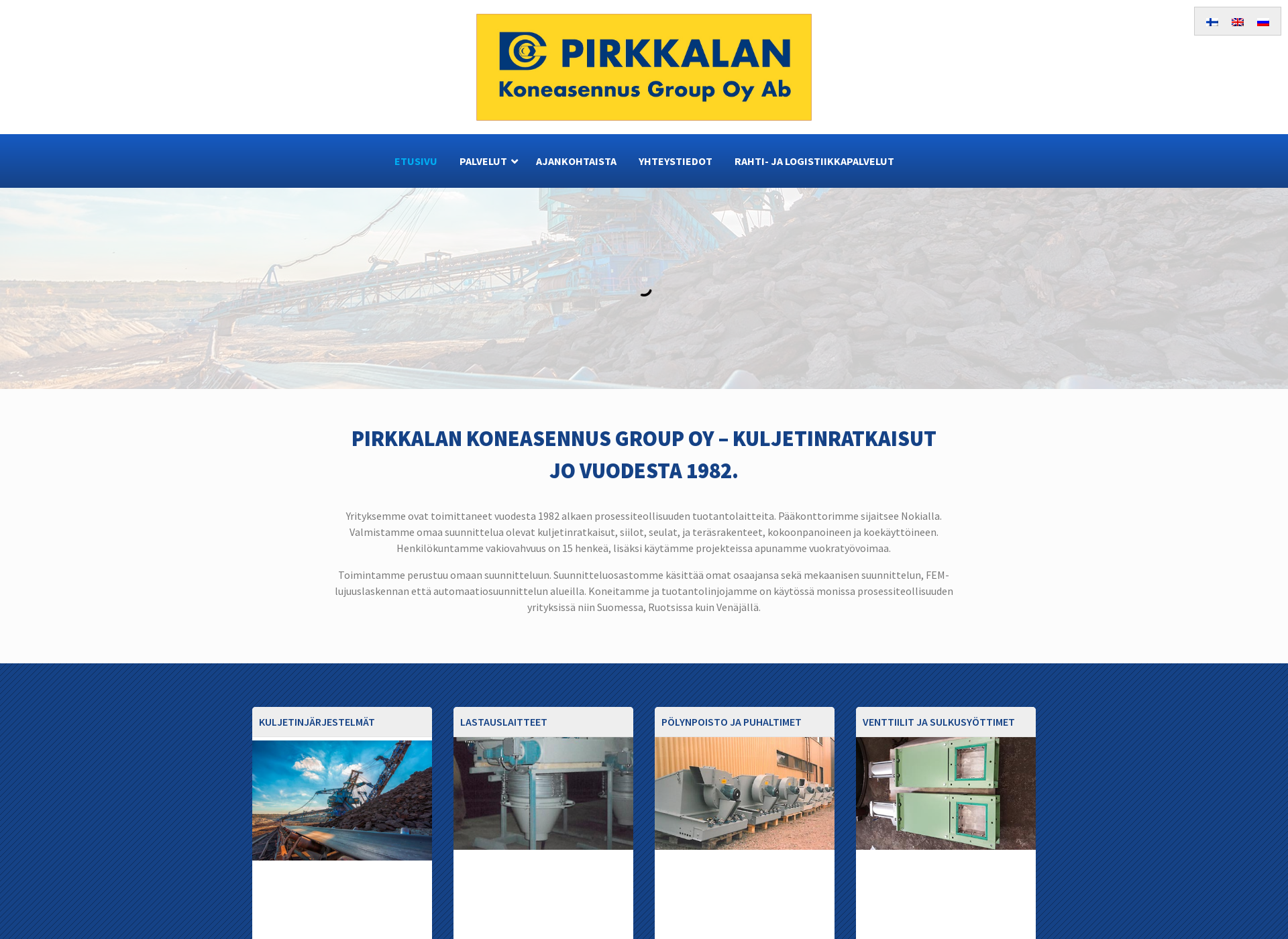 Screenshot for pirkkalan.fi