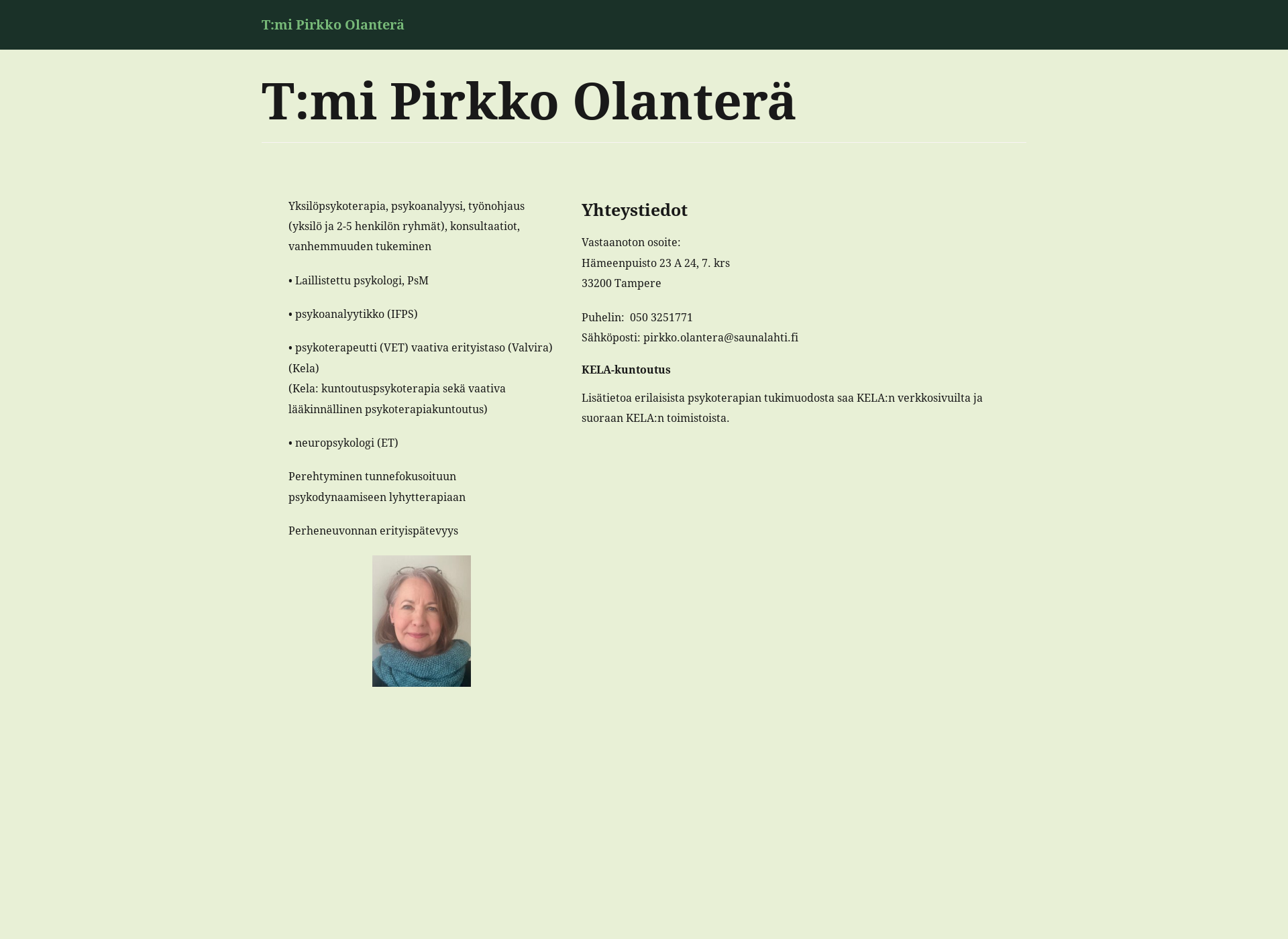 Skärmdump för pirkkoolantera.fi