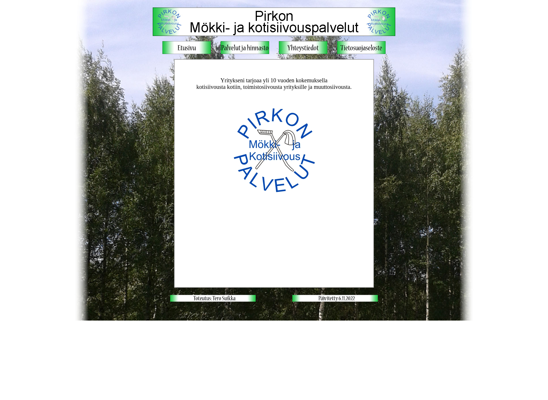 Screenshot for pirkonsiivouspalvelut.fi