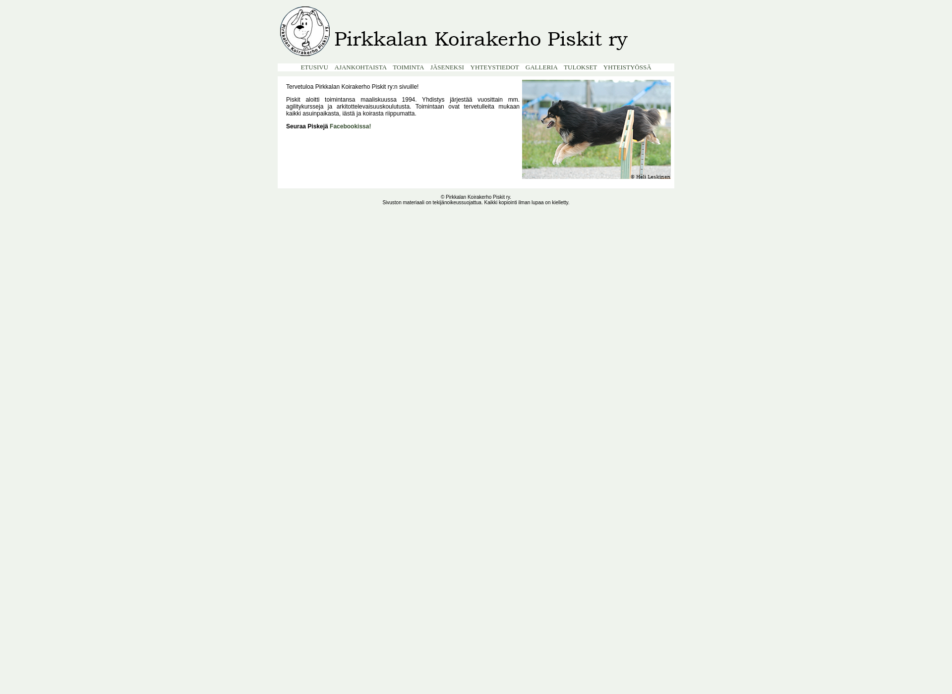 Skärmdump för piskit.fi