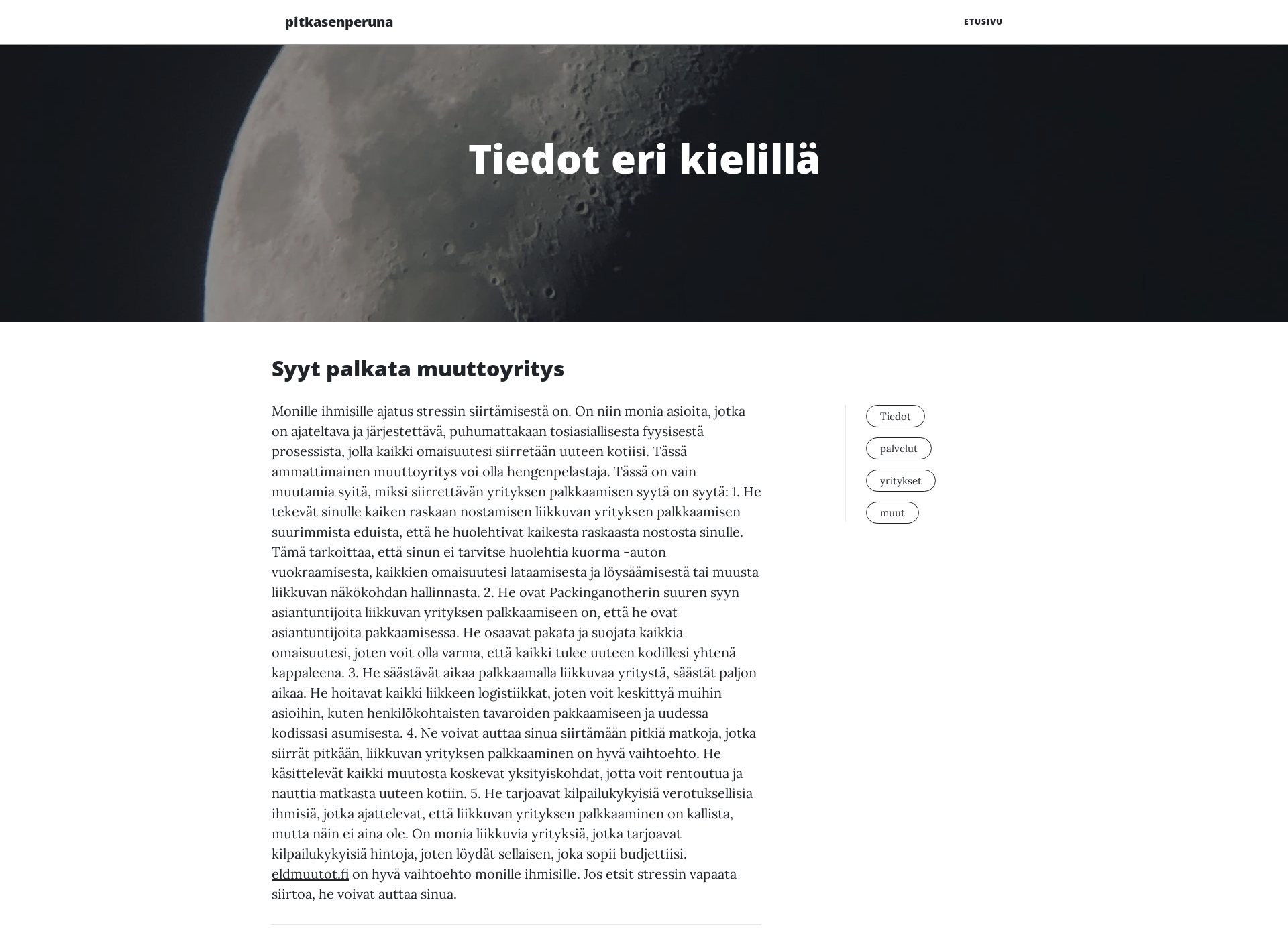 Screenshot for pitkasenperuna.fi