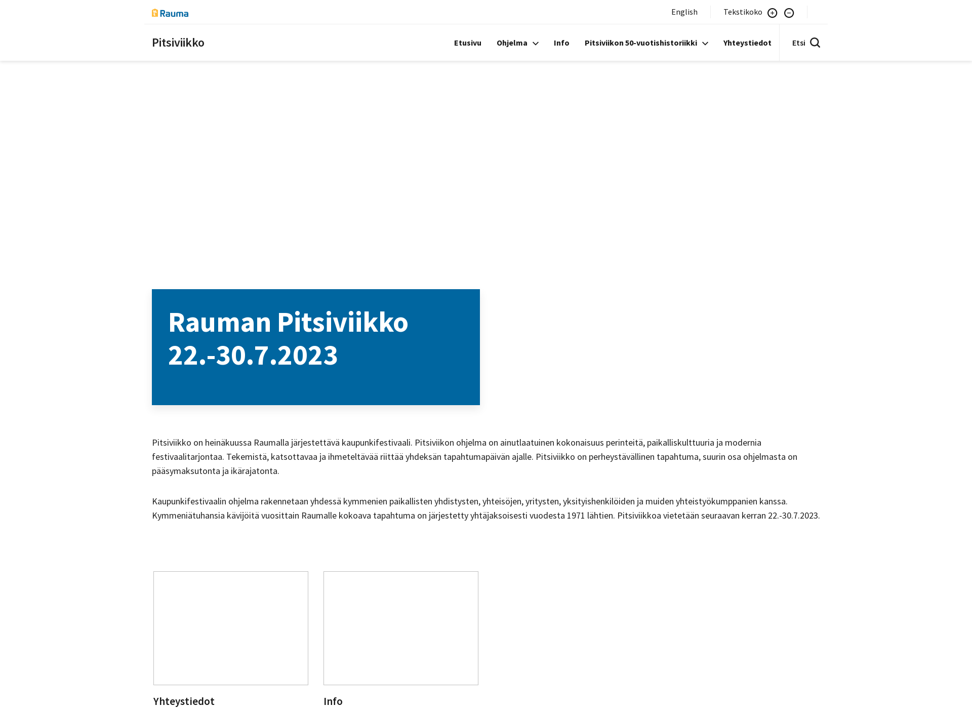 Screenshot for pitsiviikko.fi