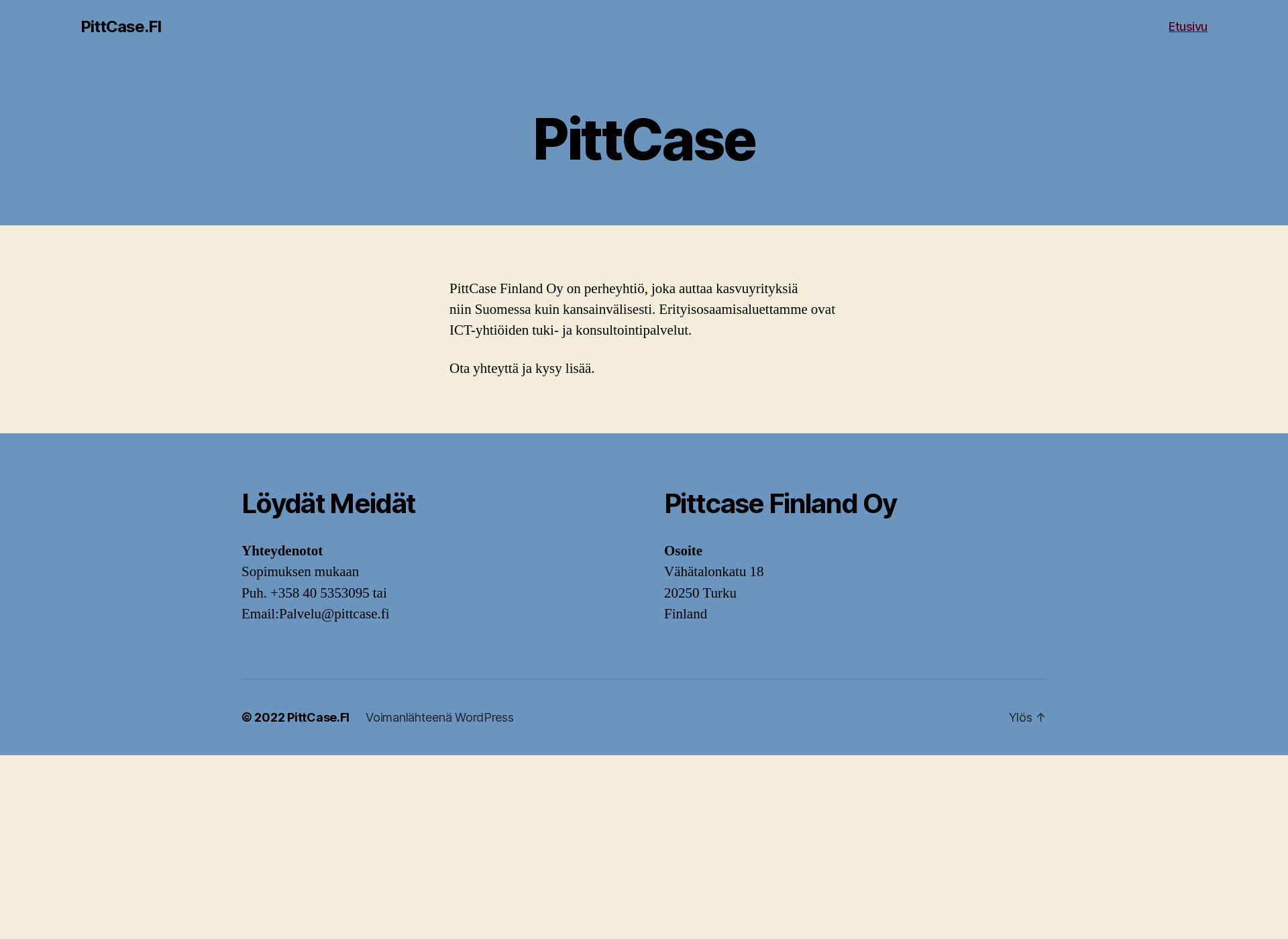 Screenshot for pittcase.fi