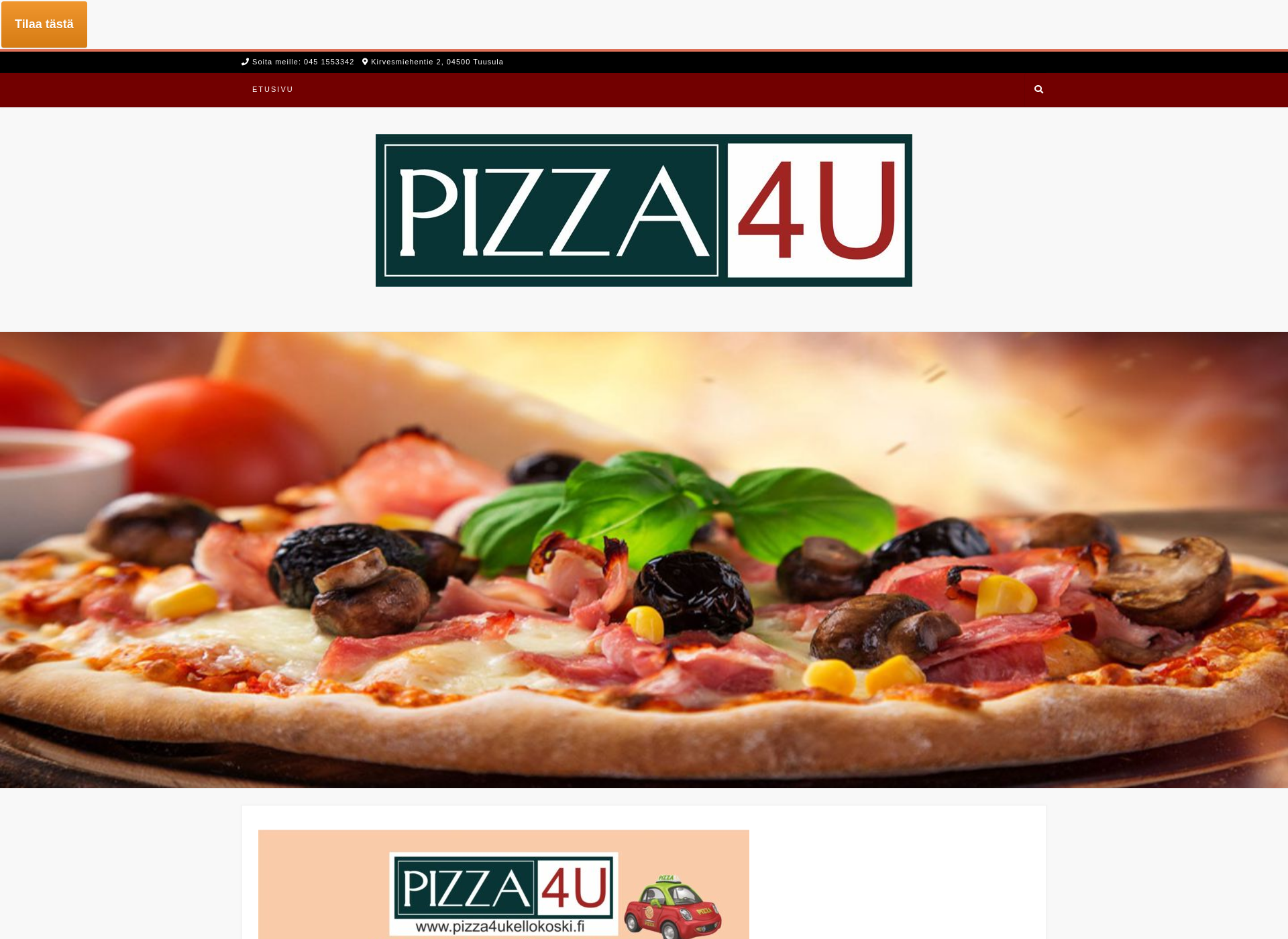 Screenshot for pizza4ukellokoski.fi