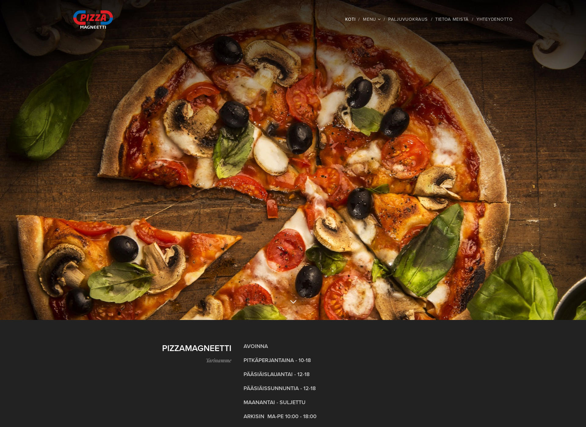 Screenshot for pizzamagneetti.fi