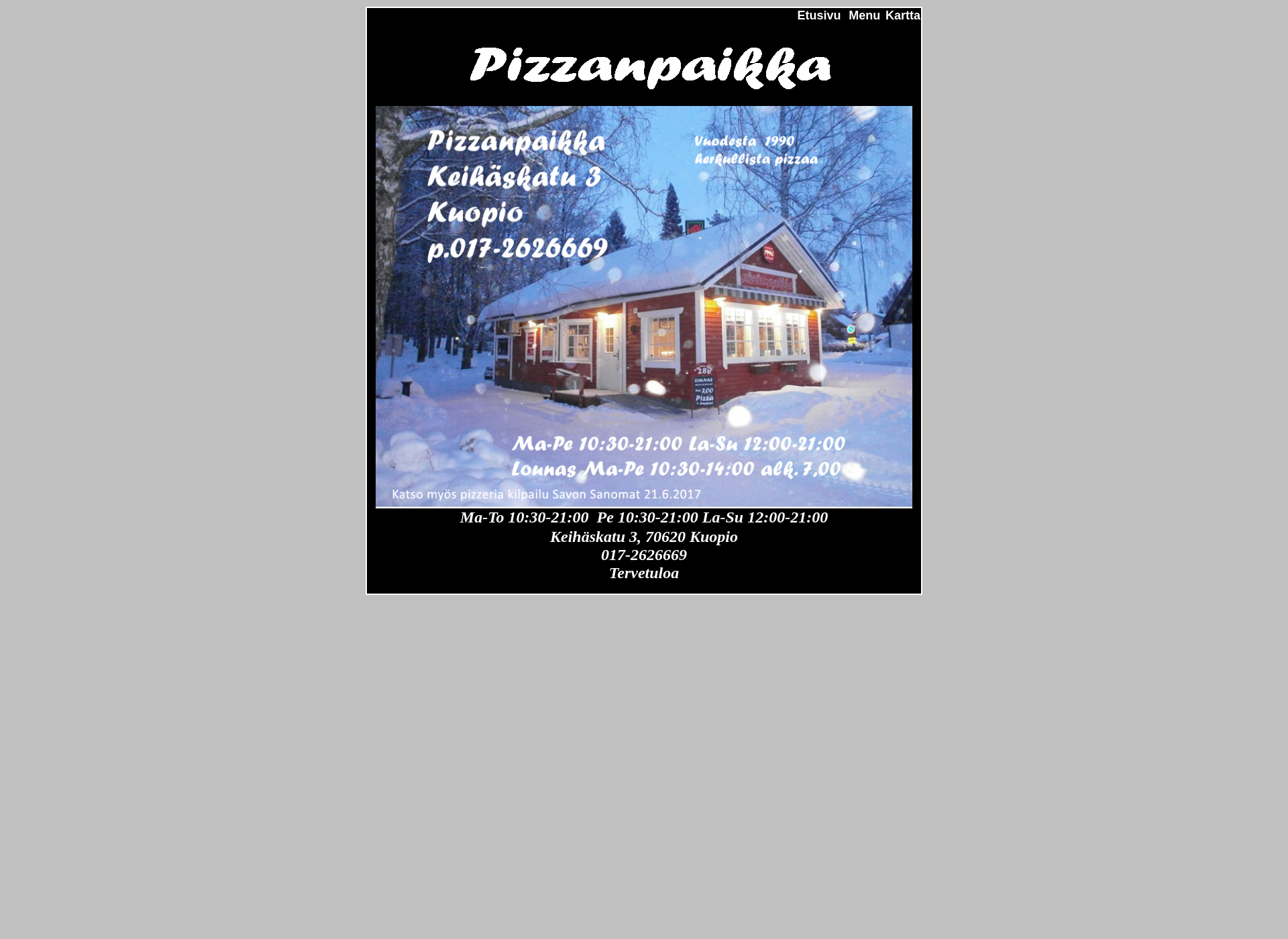 Näyttökuva pizzanpaikka.fi