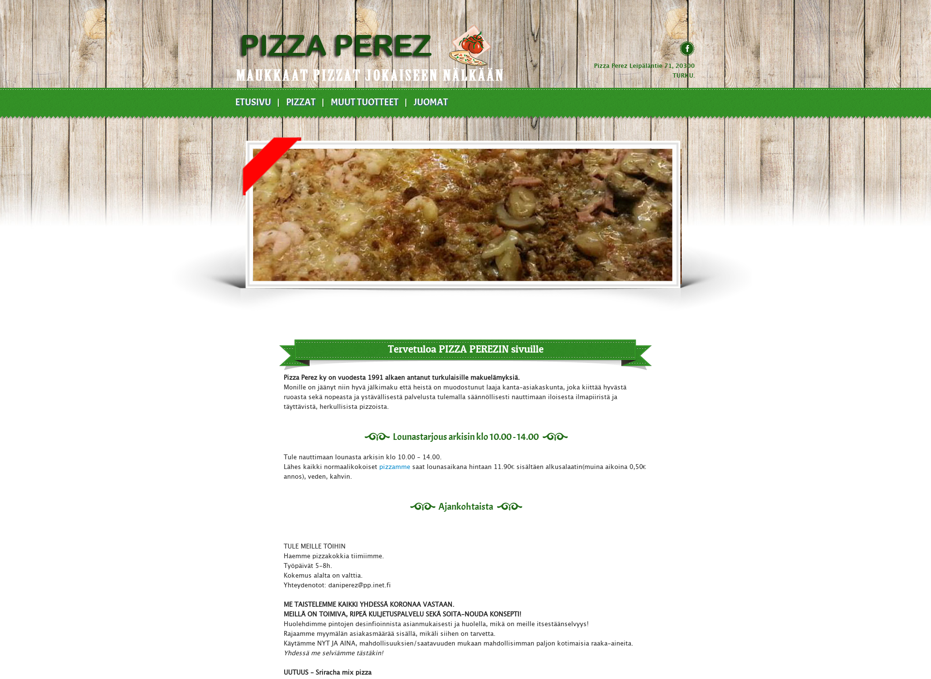 Screenshot for pizzaperez.fi