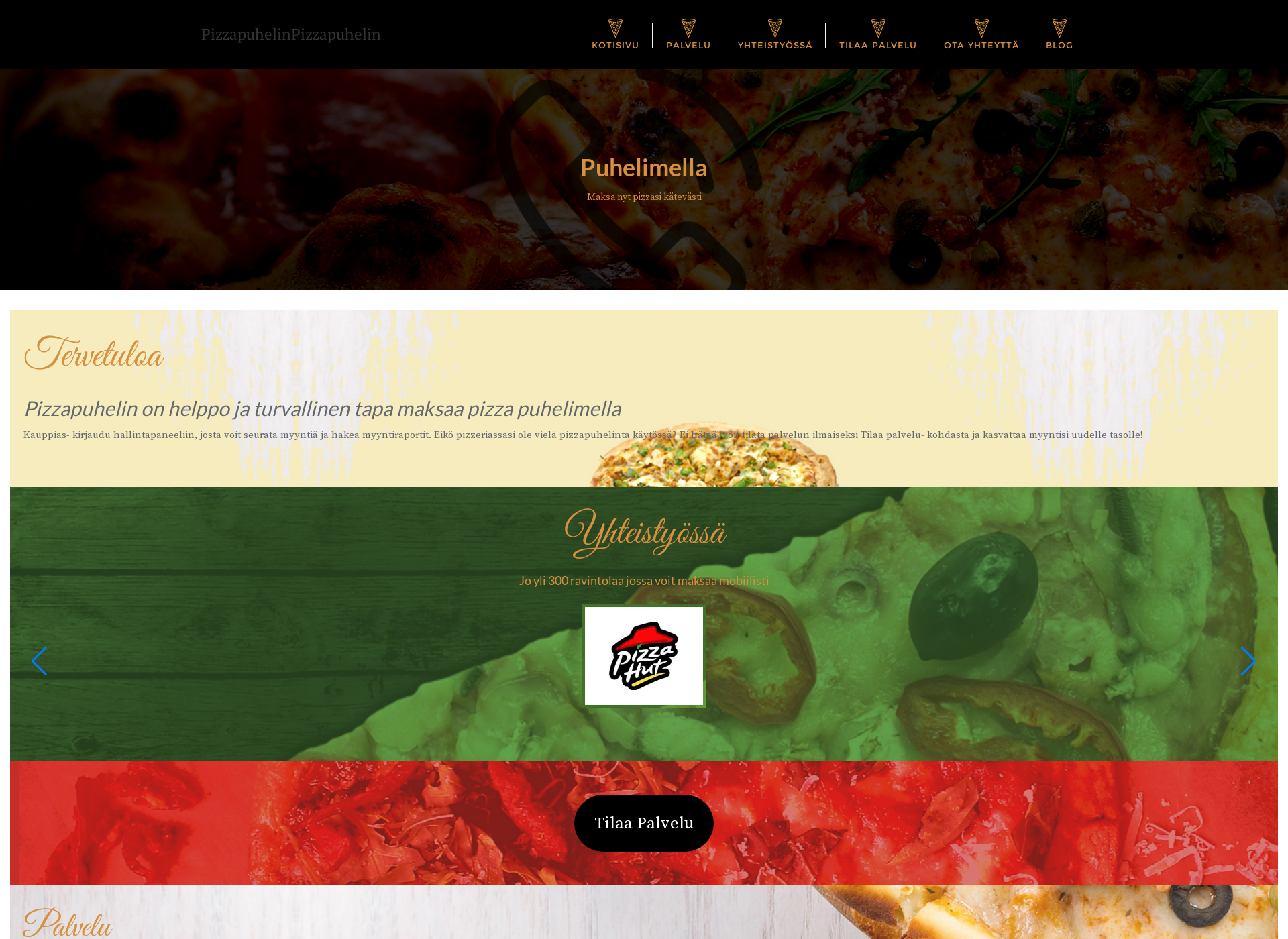 Screenshot for pizzapuhelin.fi