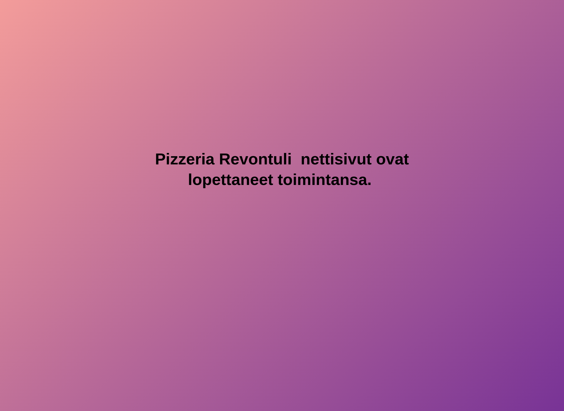 Skärmdump för pizzeriarevontuli.fi