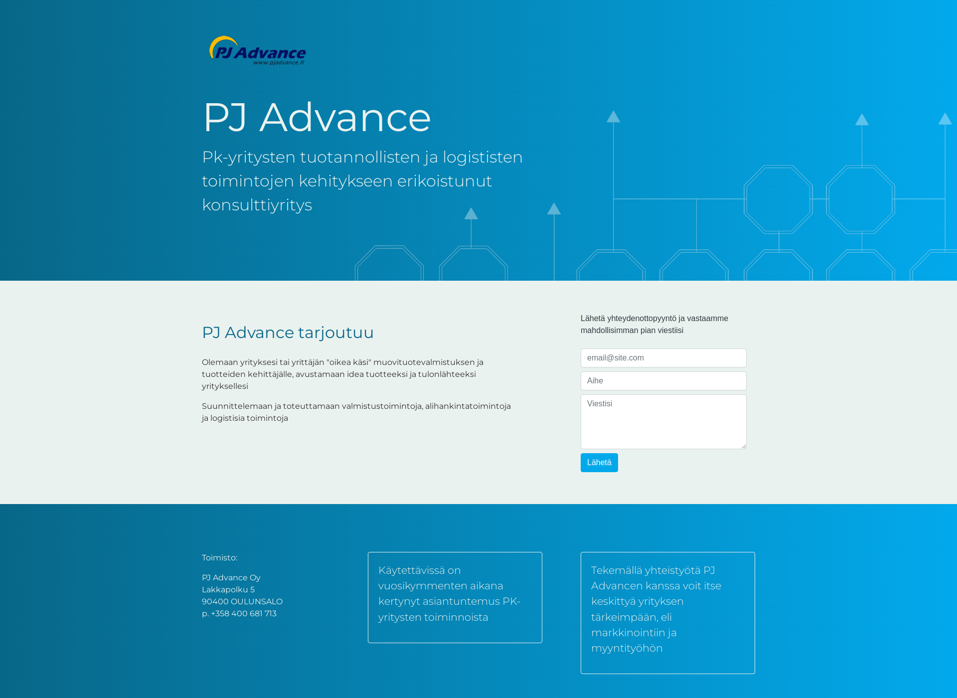 Screenshot for pjadvance.fi