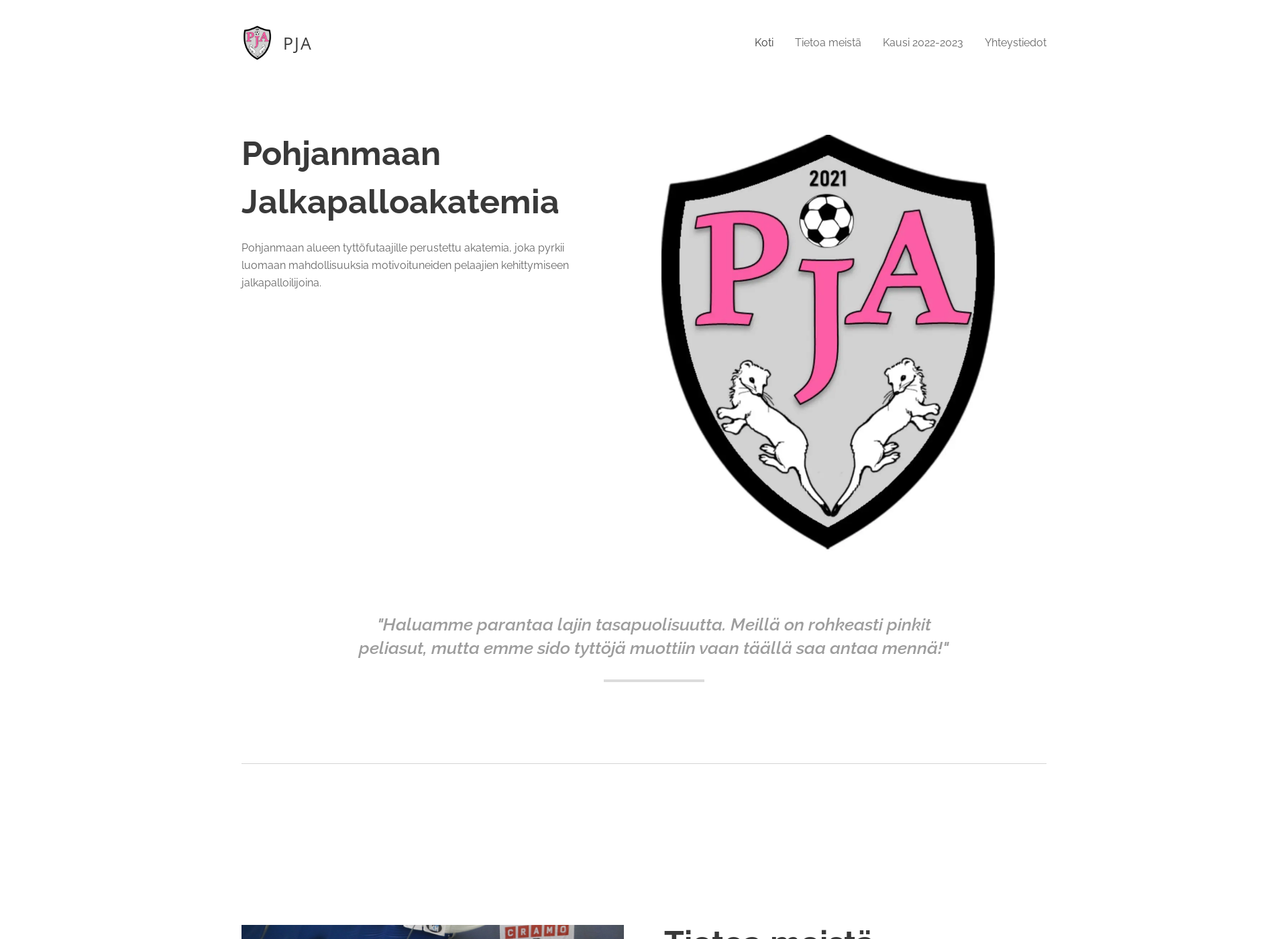 Skärmdump för pjary.fi