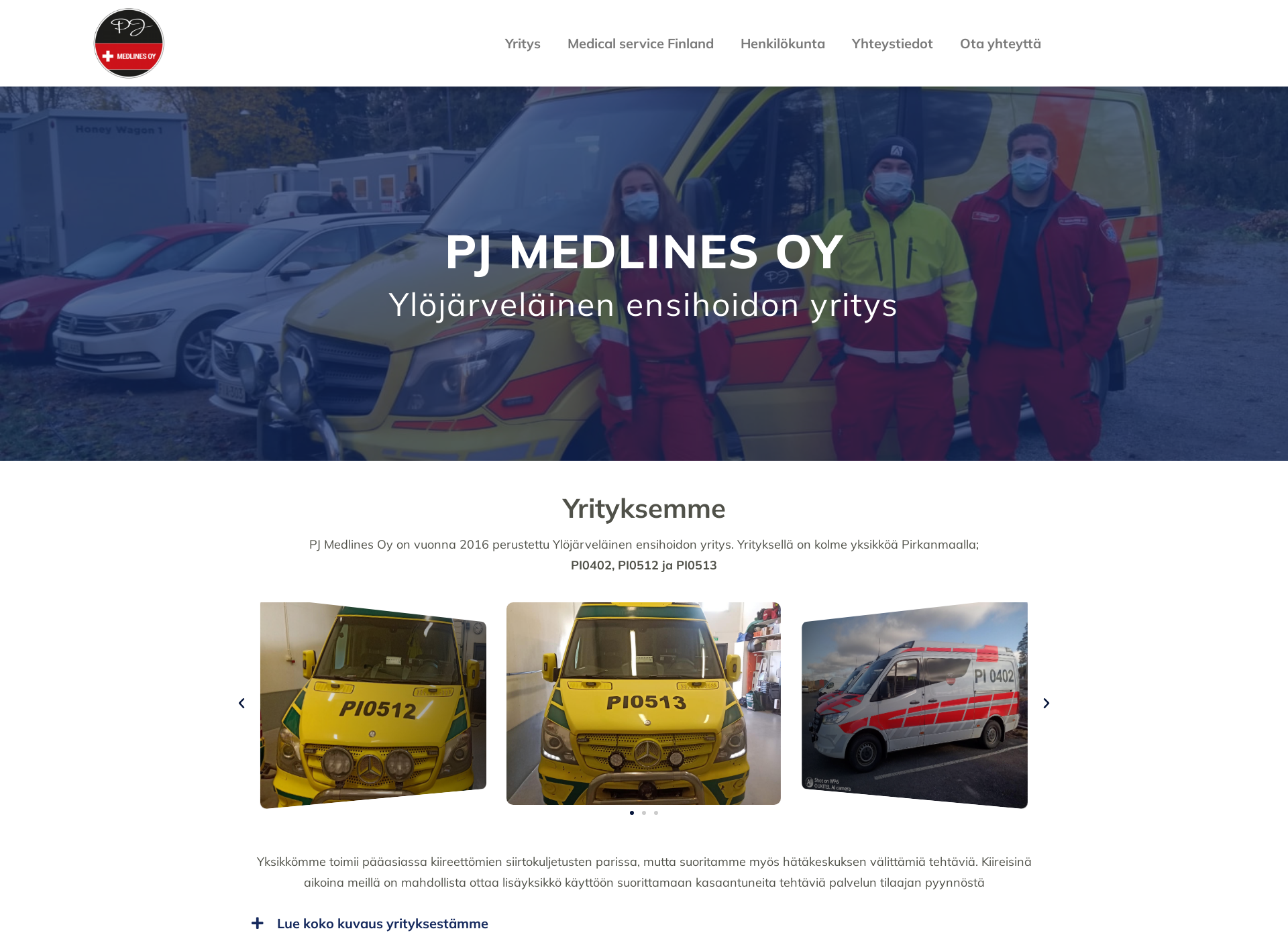 Screenshot for pjmedlines.fi