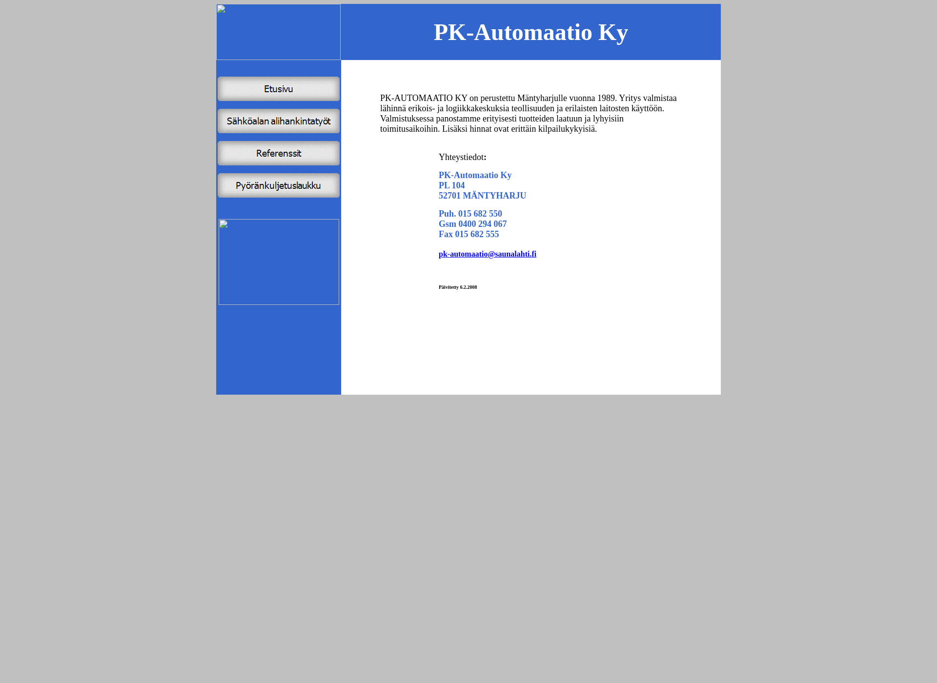 Screenshot for pk-automaatio.fi