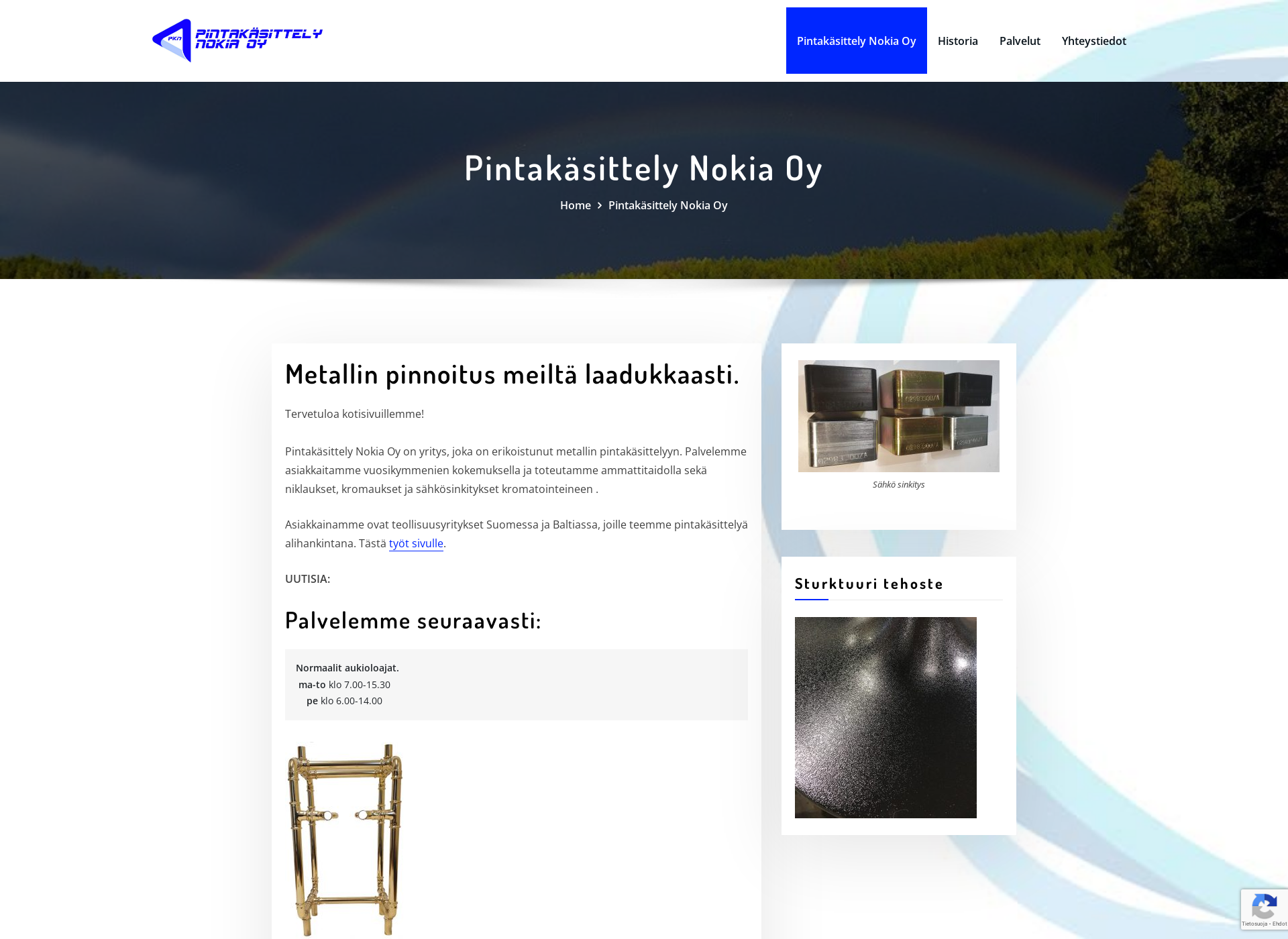 Skärmdump för pk-nokia.fi