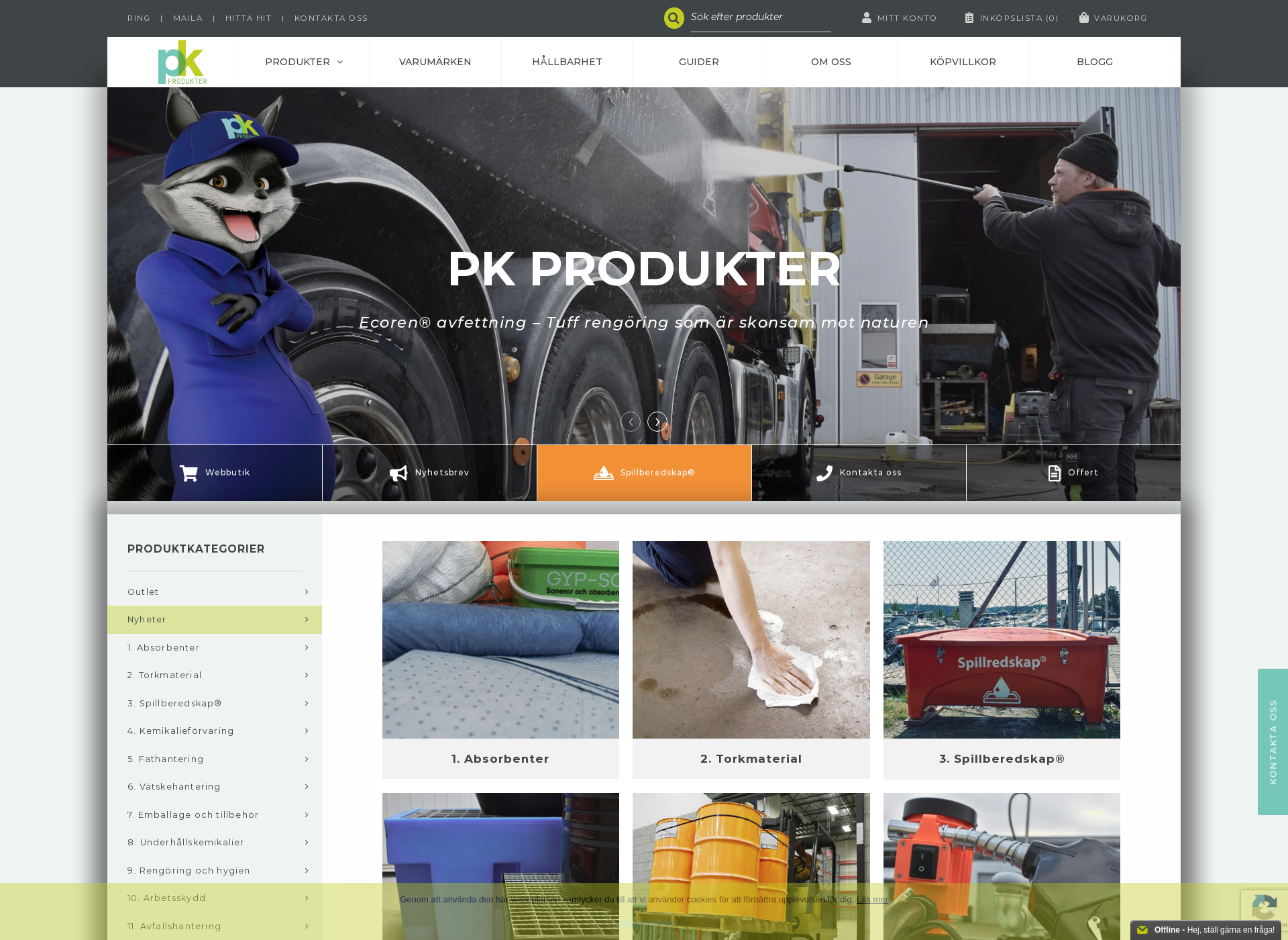 Screenshot for pk-produkter.fi