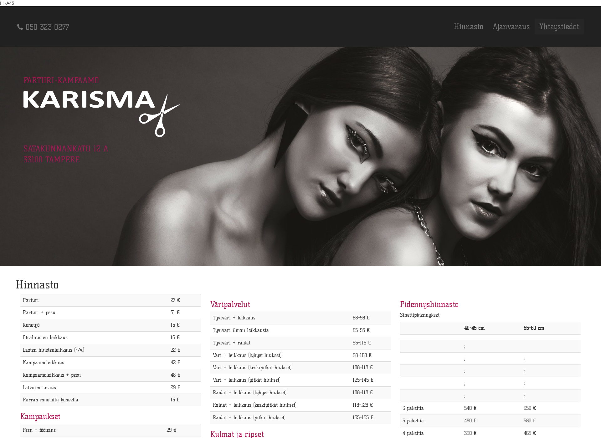 Screenshot for pkkarisma.fi