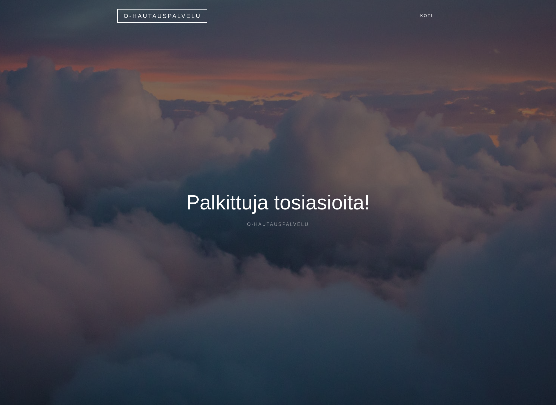 Skärmdump för pko-hautauspalvelu.fi