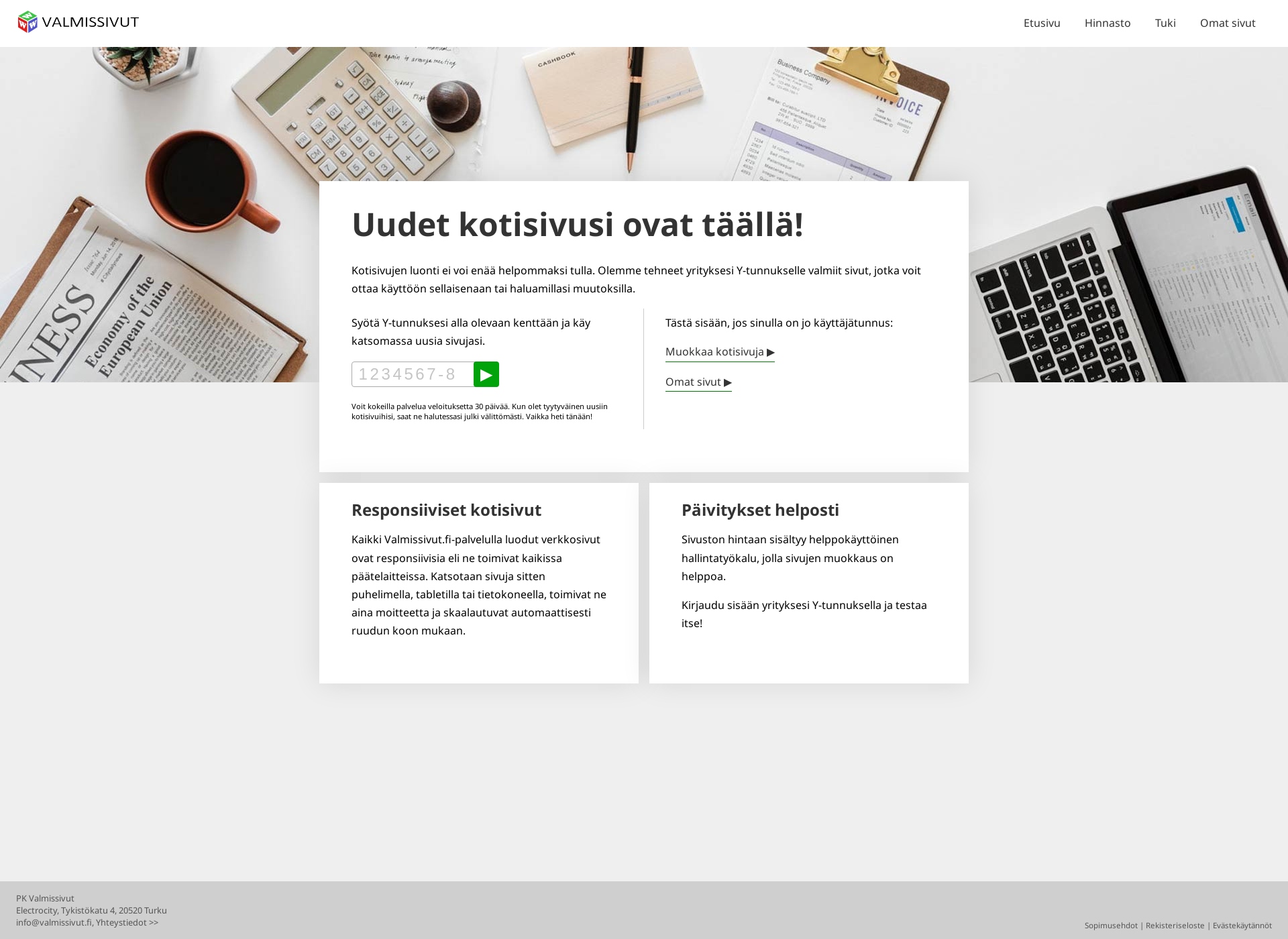 Skärmdump för pksivut.fi