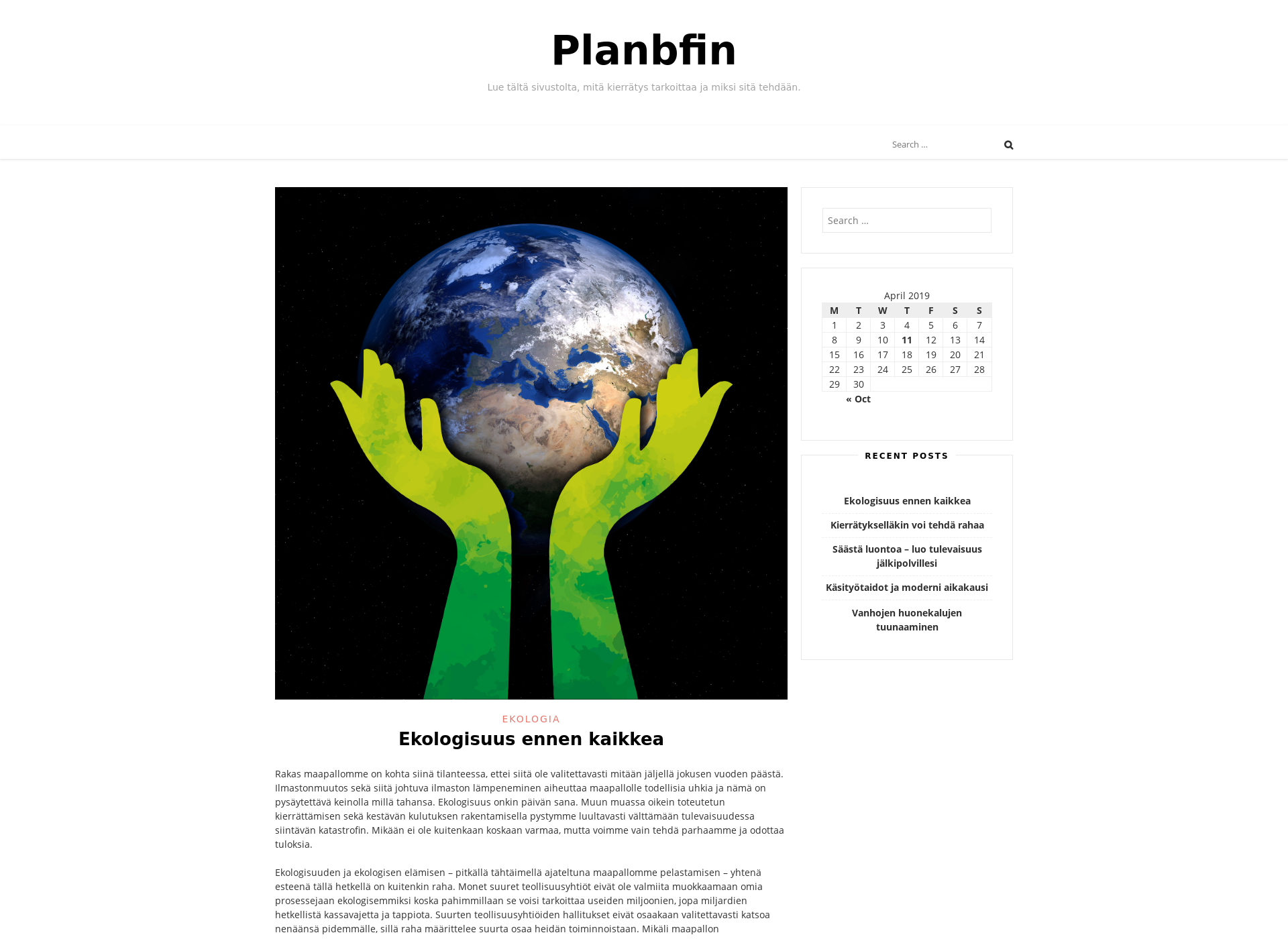 Skärmdump för plan-b.fi