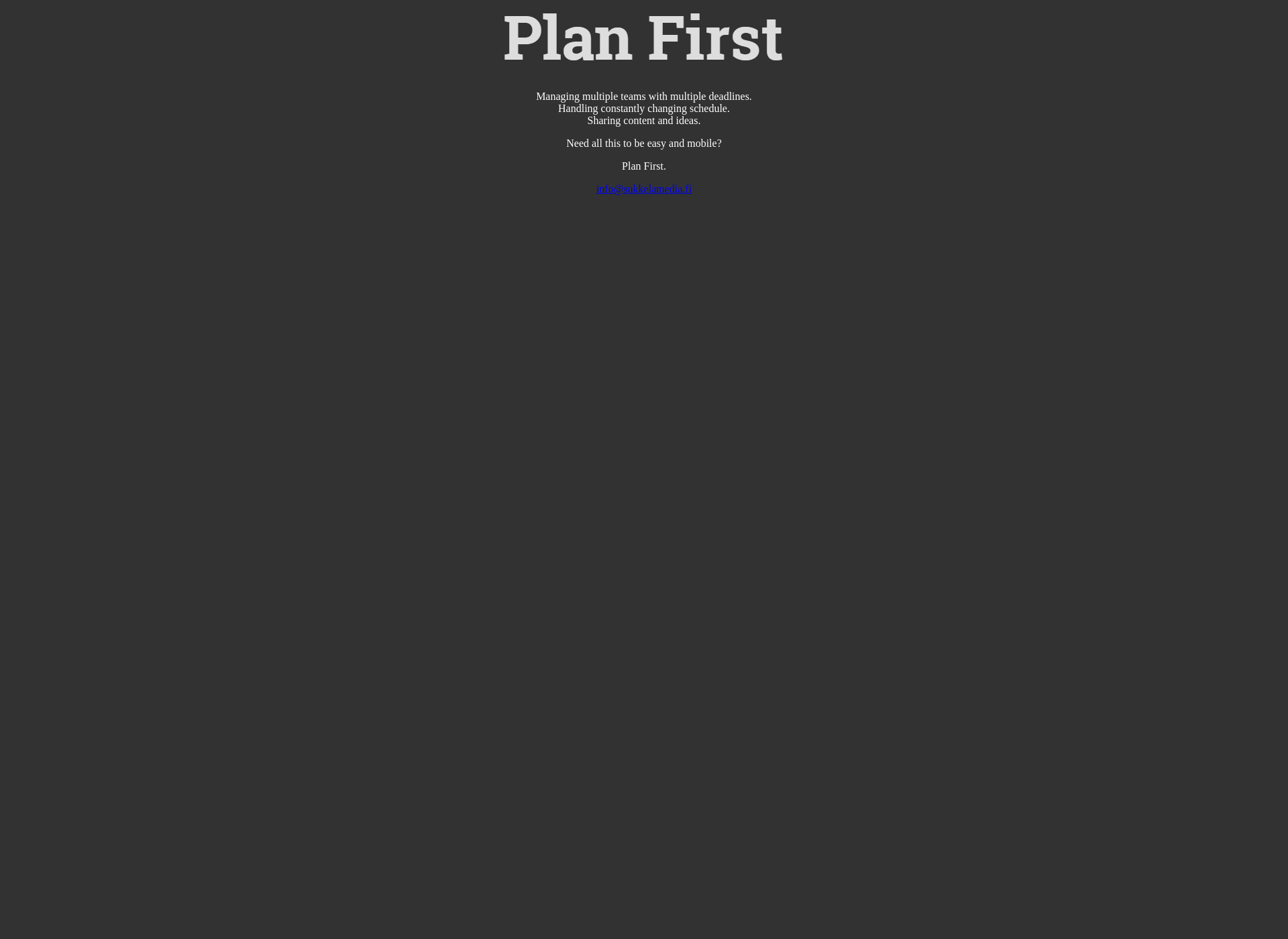 Screenshot for planfirst.fi