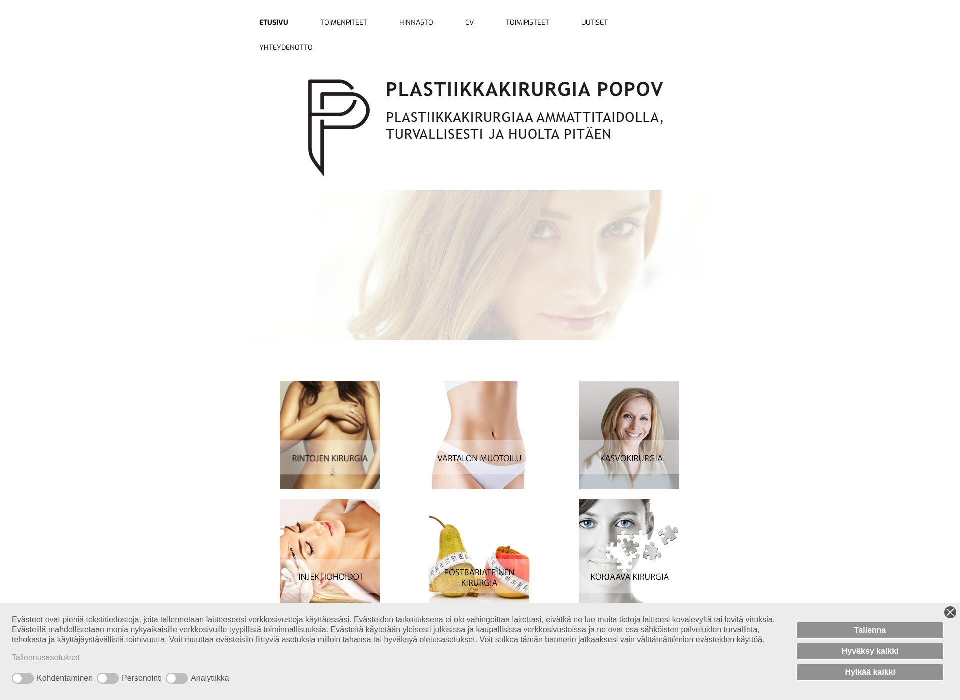 Screenshot for plasticsurgeonpopov.fi