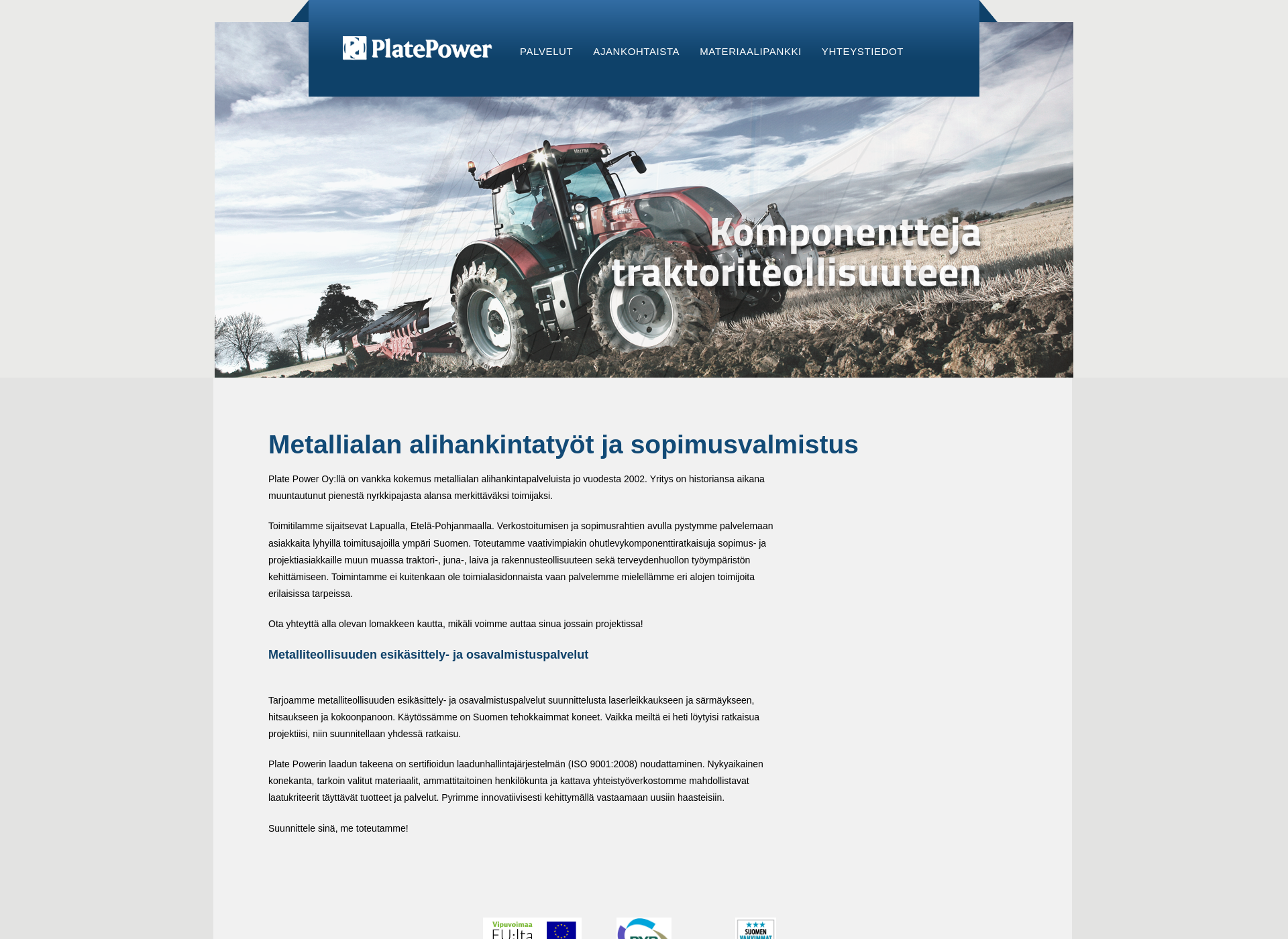 Screenshot for platepower.fi