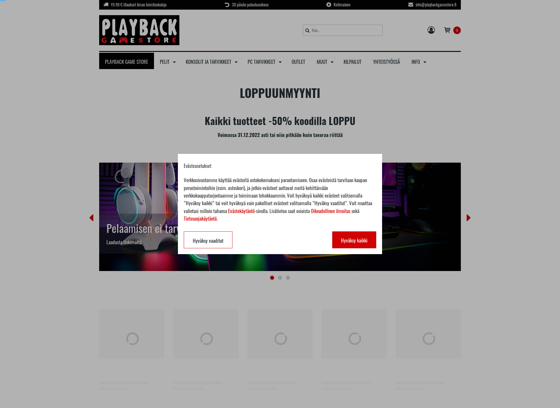 Näyttökuva playbackgamestore.fi