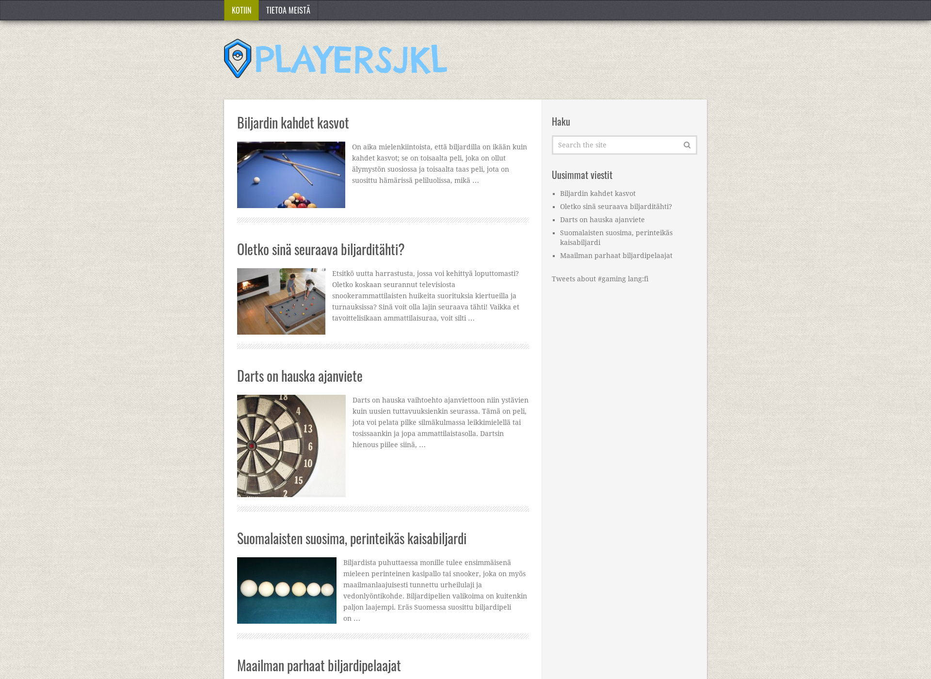 Screenshot for playersjkl.fi