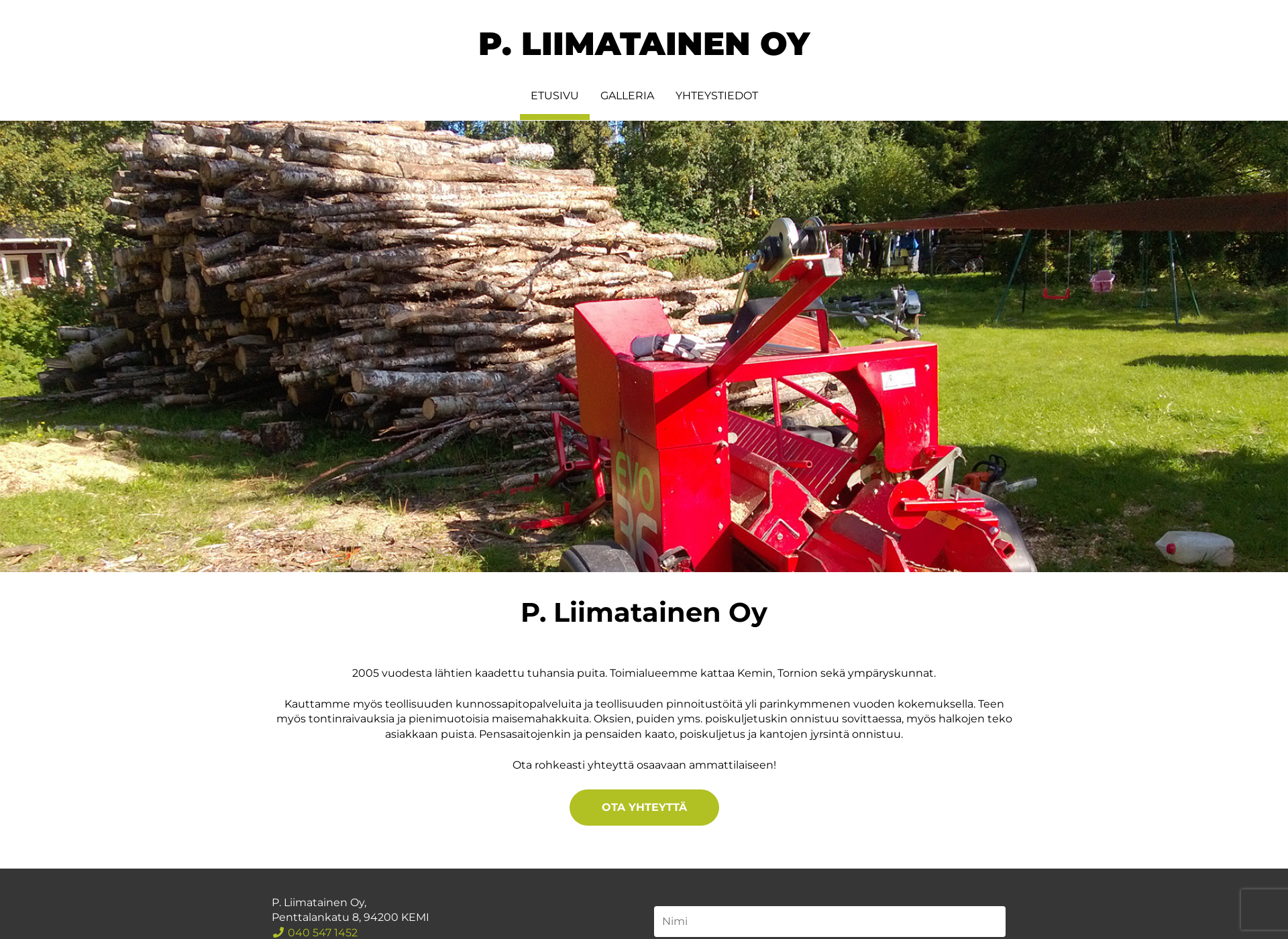 Screenshot for pliimatainen.fi