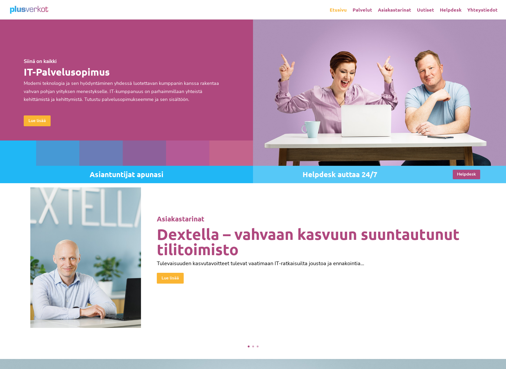 Screenshot for plustesti.fi