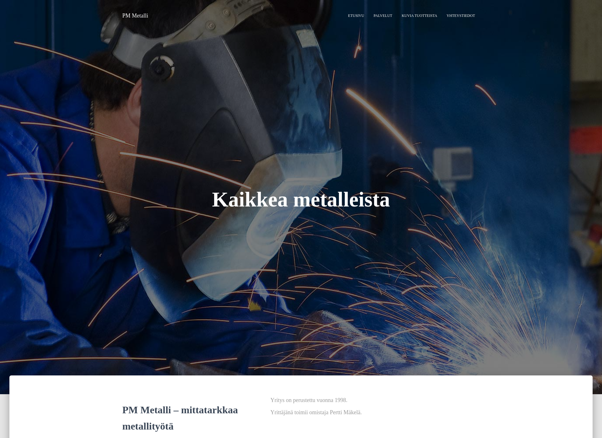 Screenshot for pm-metalli.fi