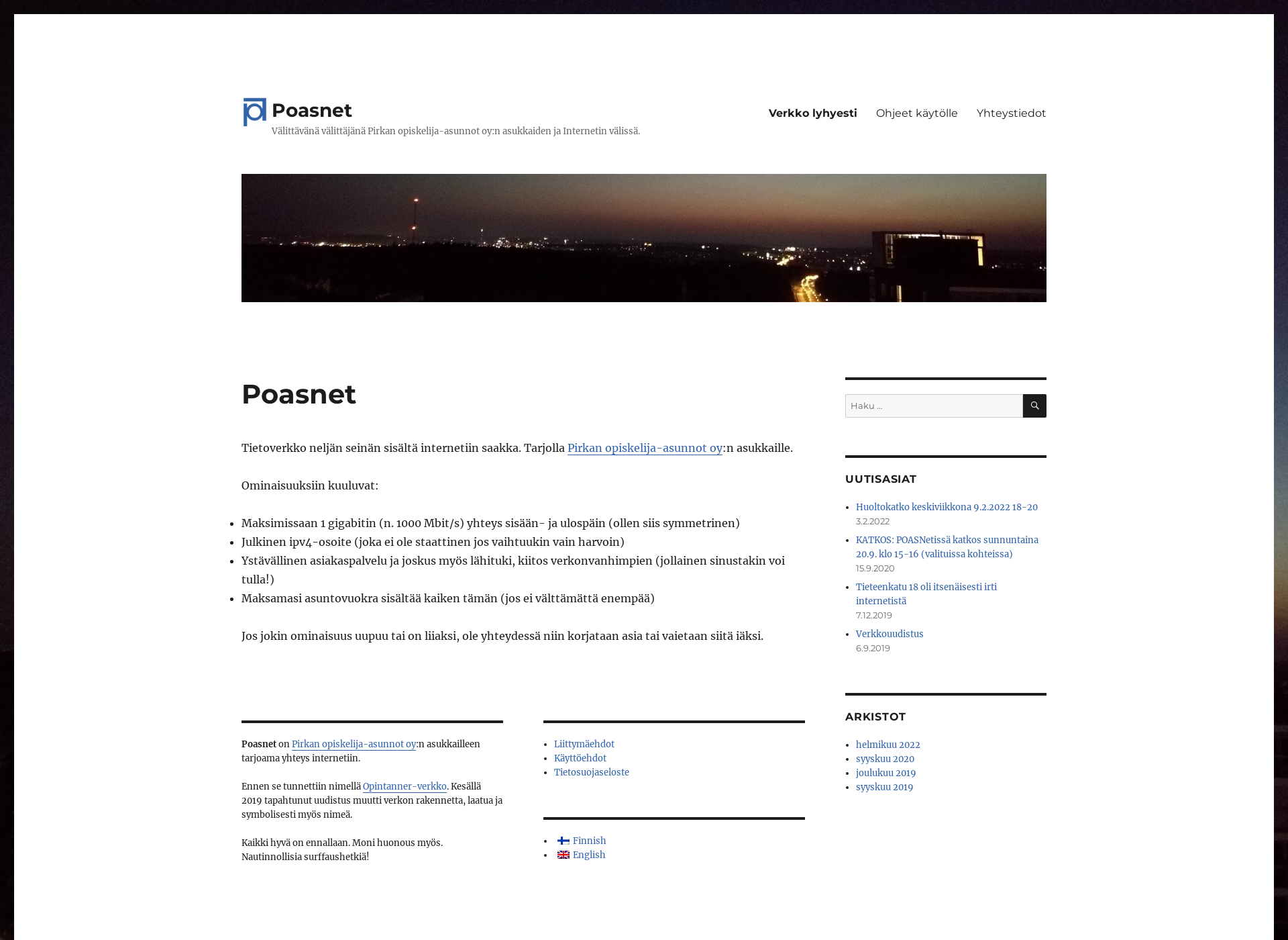 Screenshot for poasnet.fi