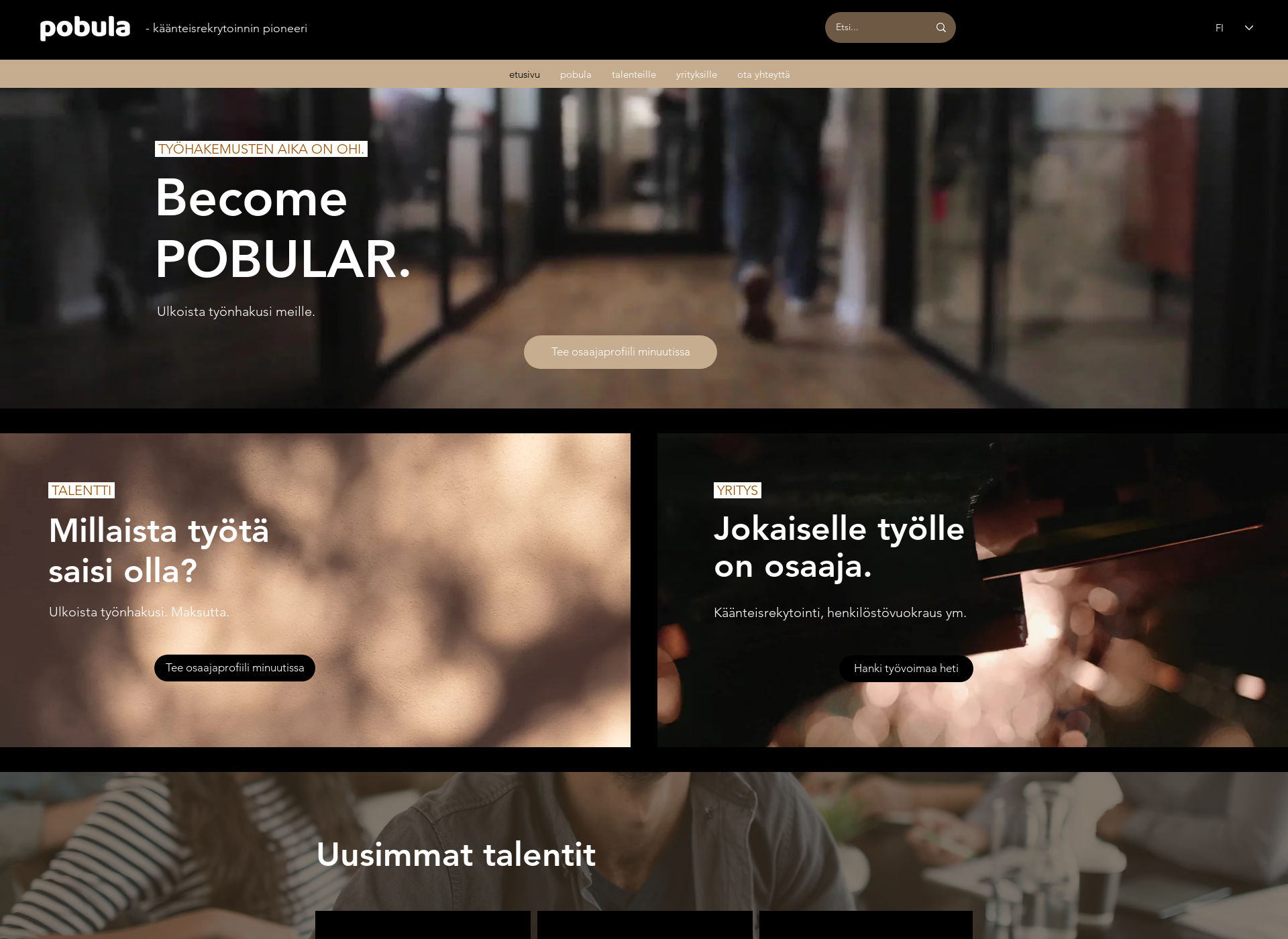 Screenshot for pobula.fi