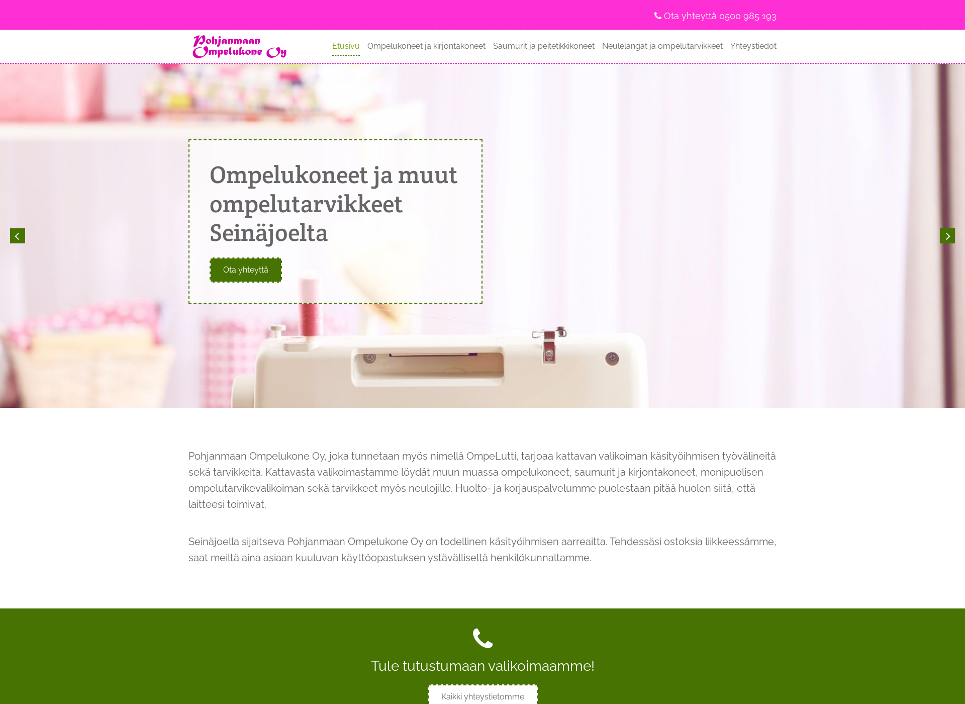 Screenshot for pohjanmaanompelukone.fi