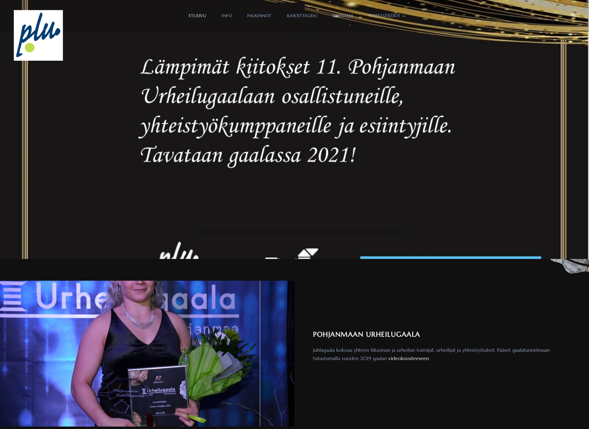 Screenshot for pohjanmaanurheilugaala.fi