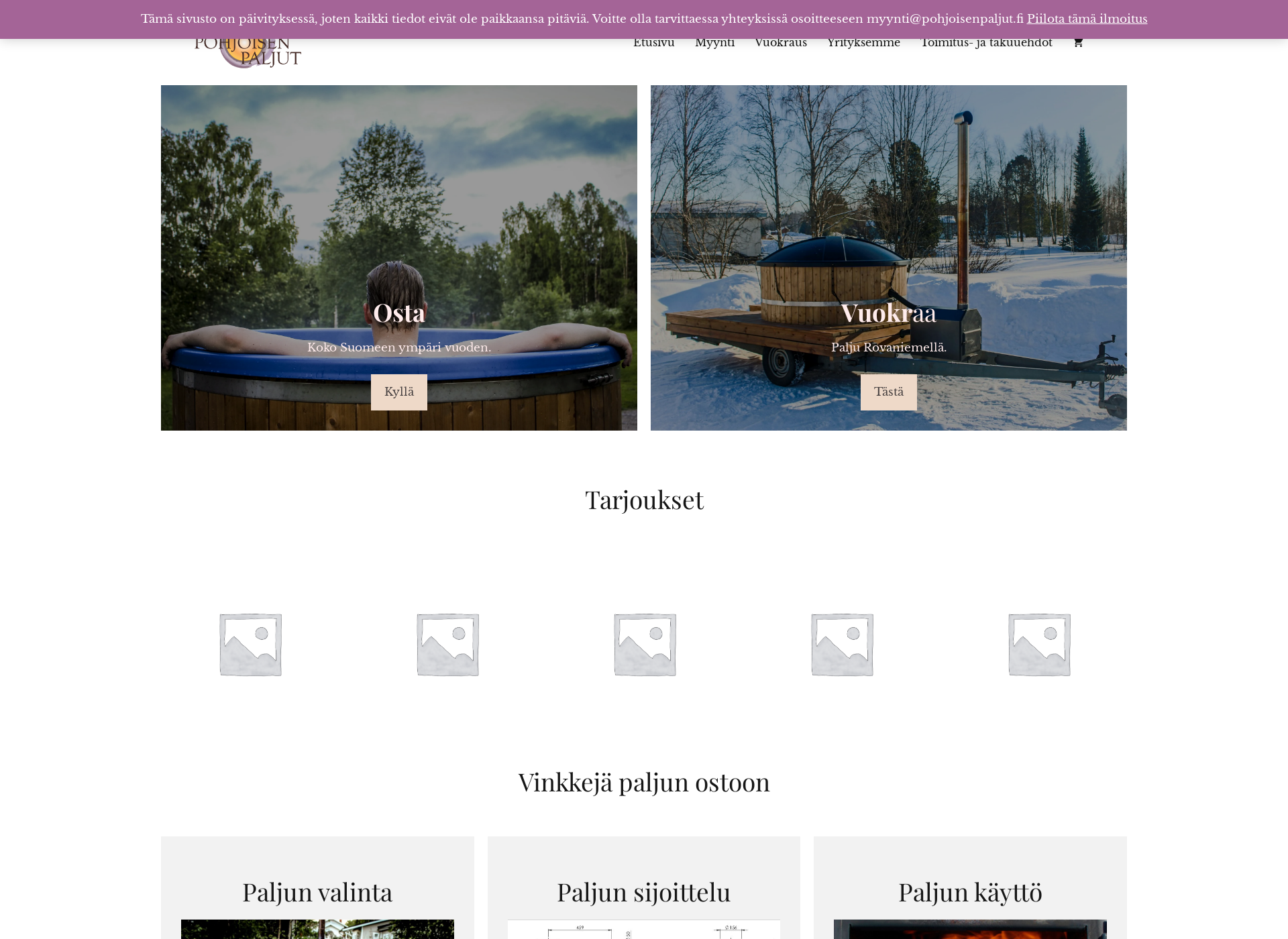 Screenshot for pohjoisenpaljut.fi