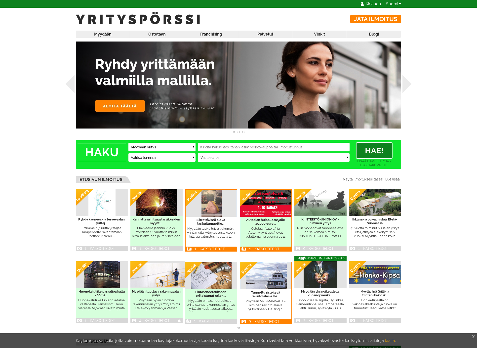 Screenshot for pohjoissavonyritysporssi.fi