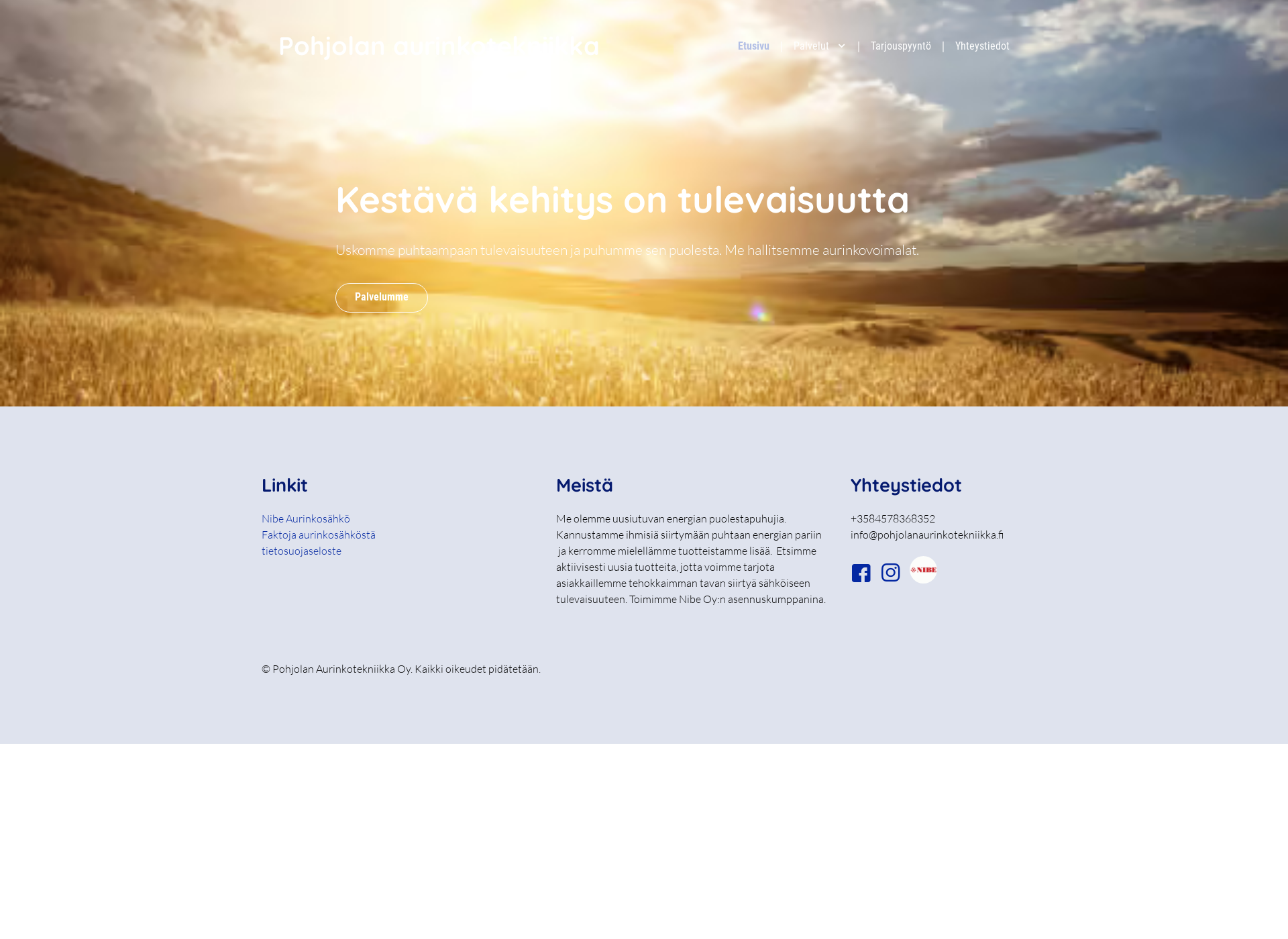 Screenshot for pohjolanaurinkotekniikka.fi