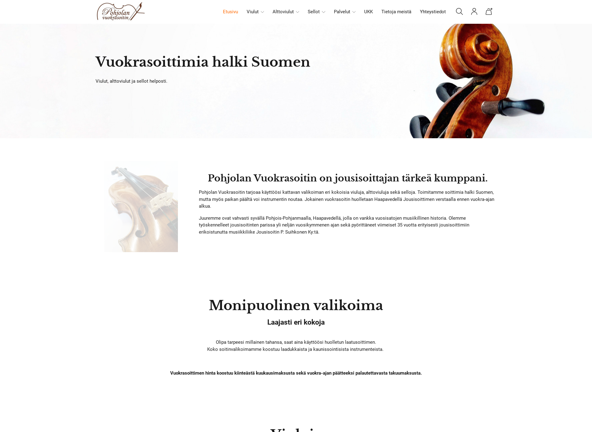Screenshot for pohjolanvuokrasoitin.fi