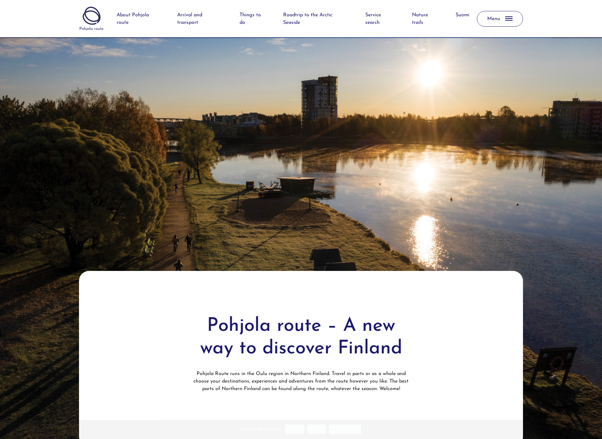 Skärmdump för pohjolaroute.fi