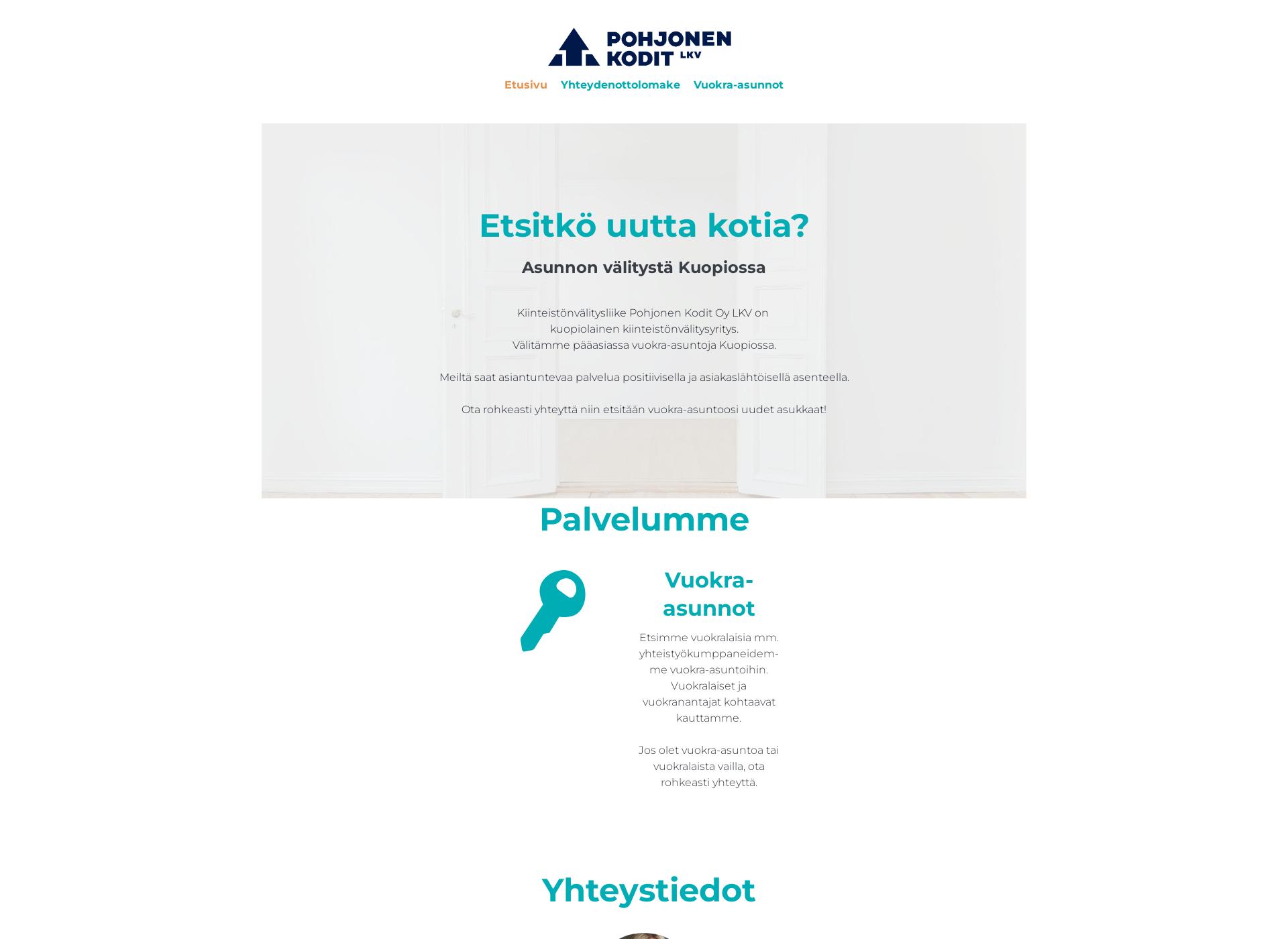 Skärmdump för pohjonenkodit.fi