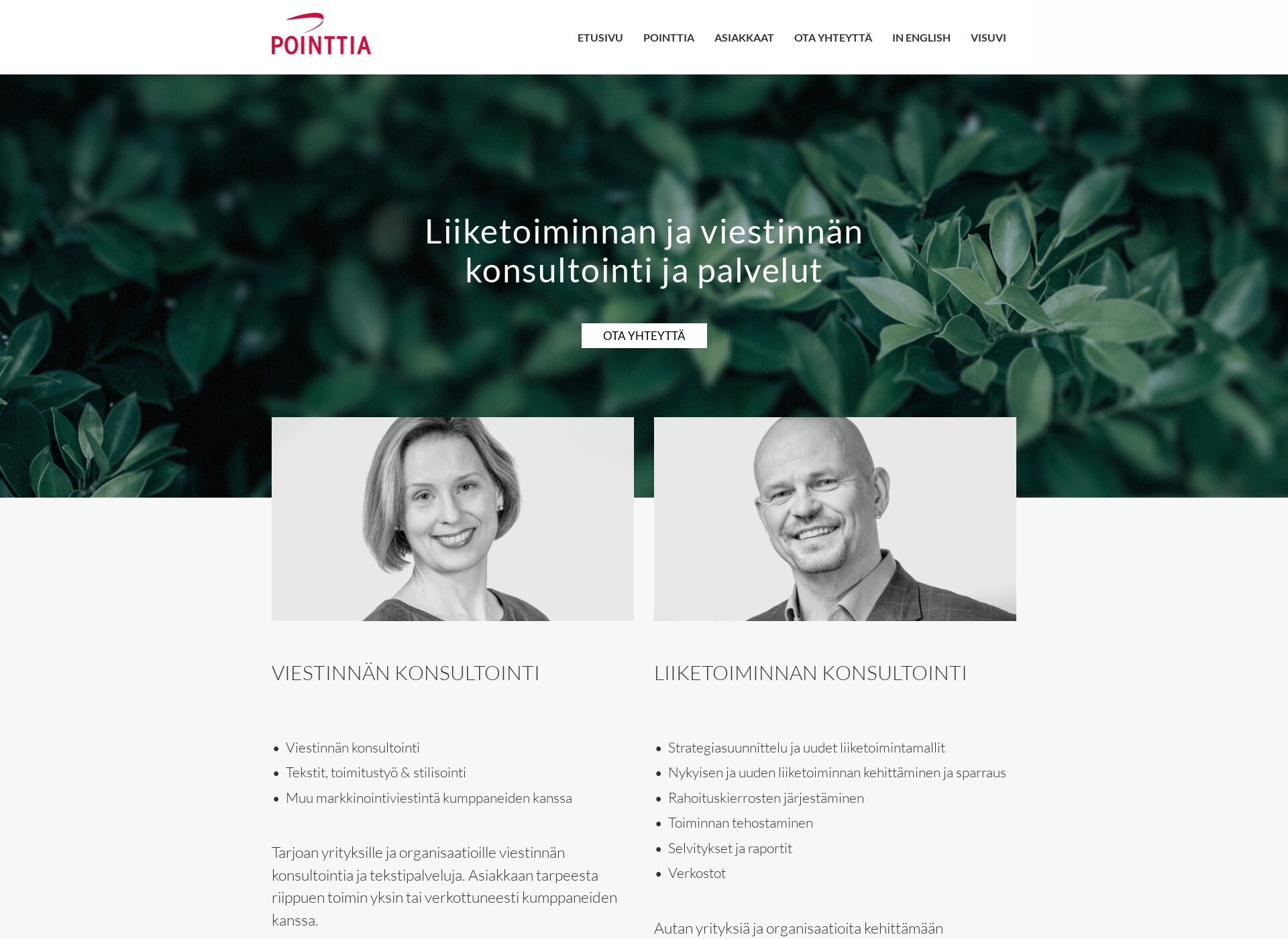 Skärmdump för pointtia.fi