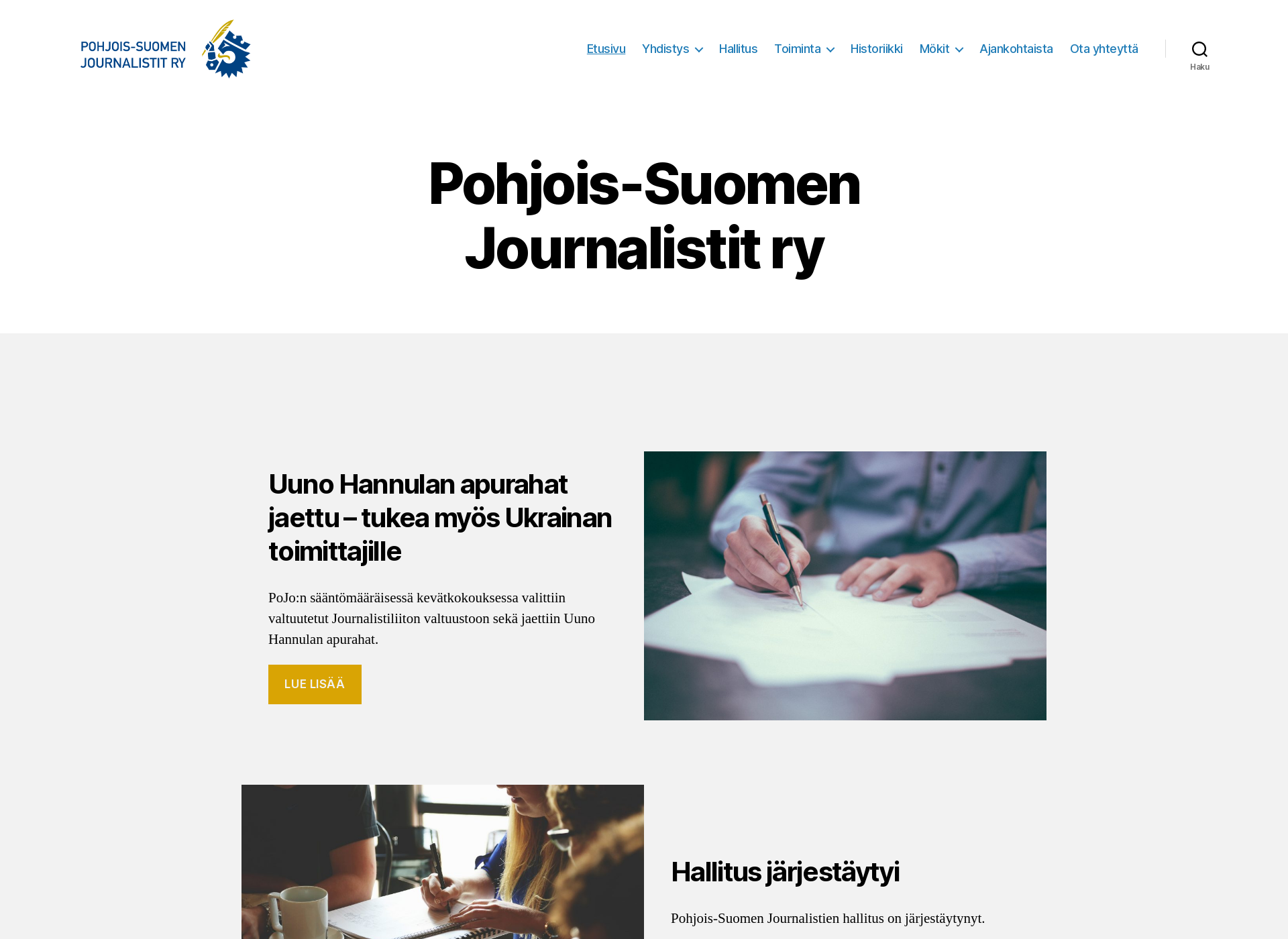 Skärmdump för pojory.fi