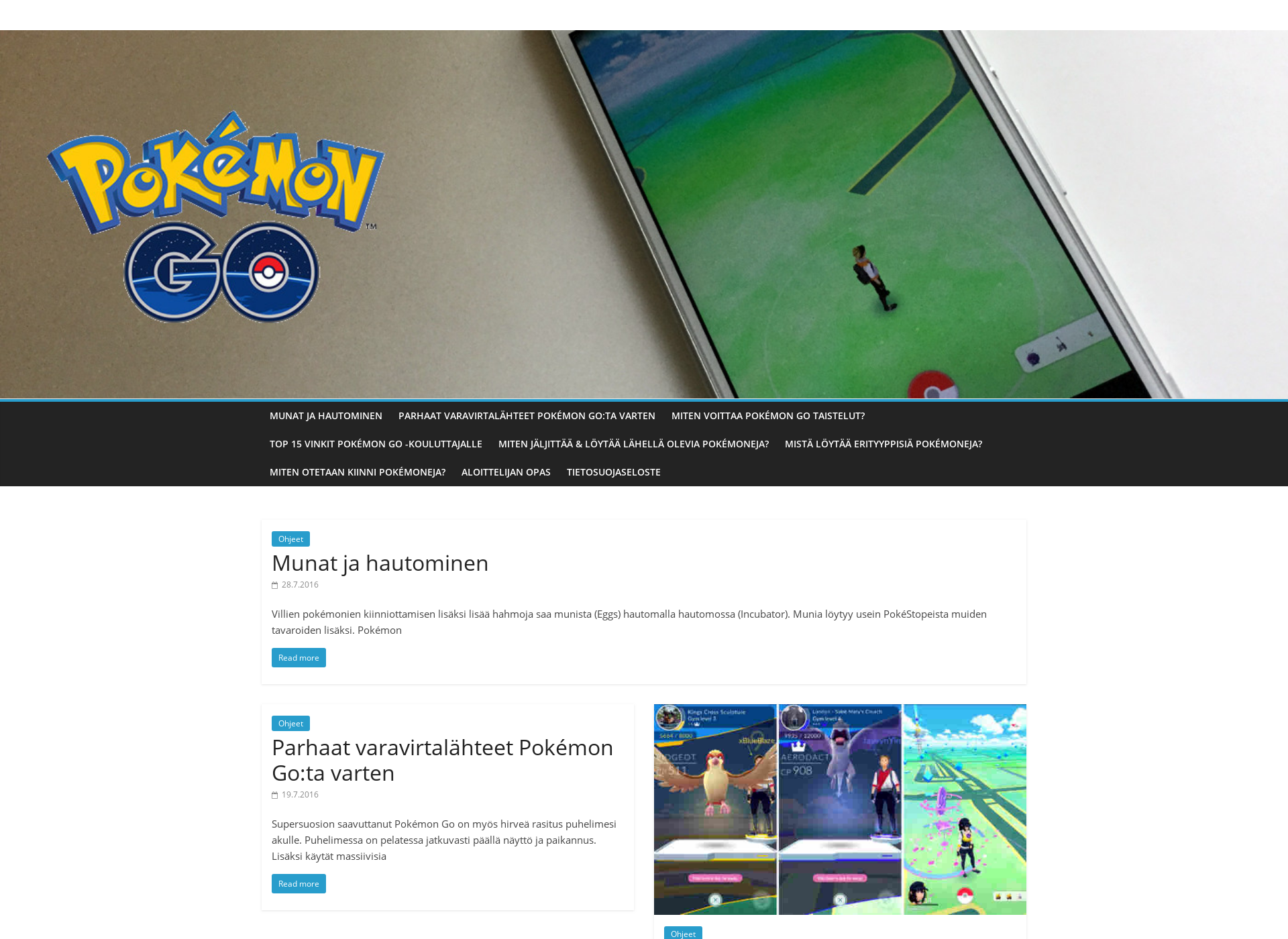 Skärmdump för pokemon-go.fi