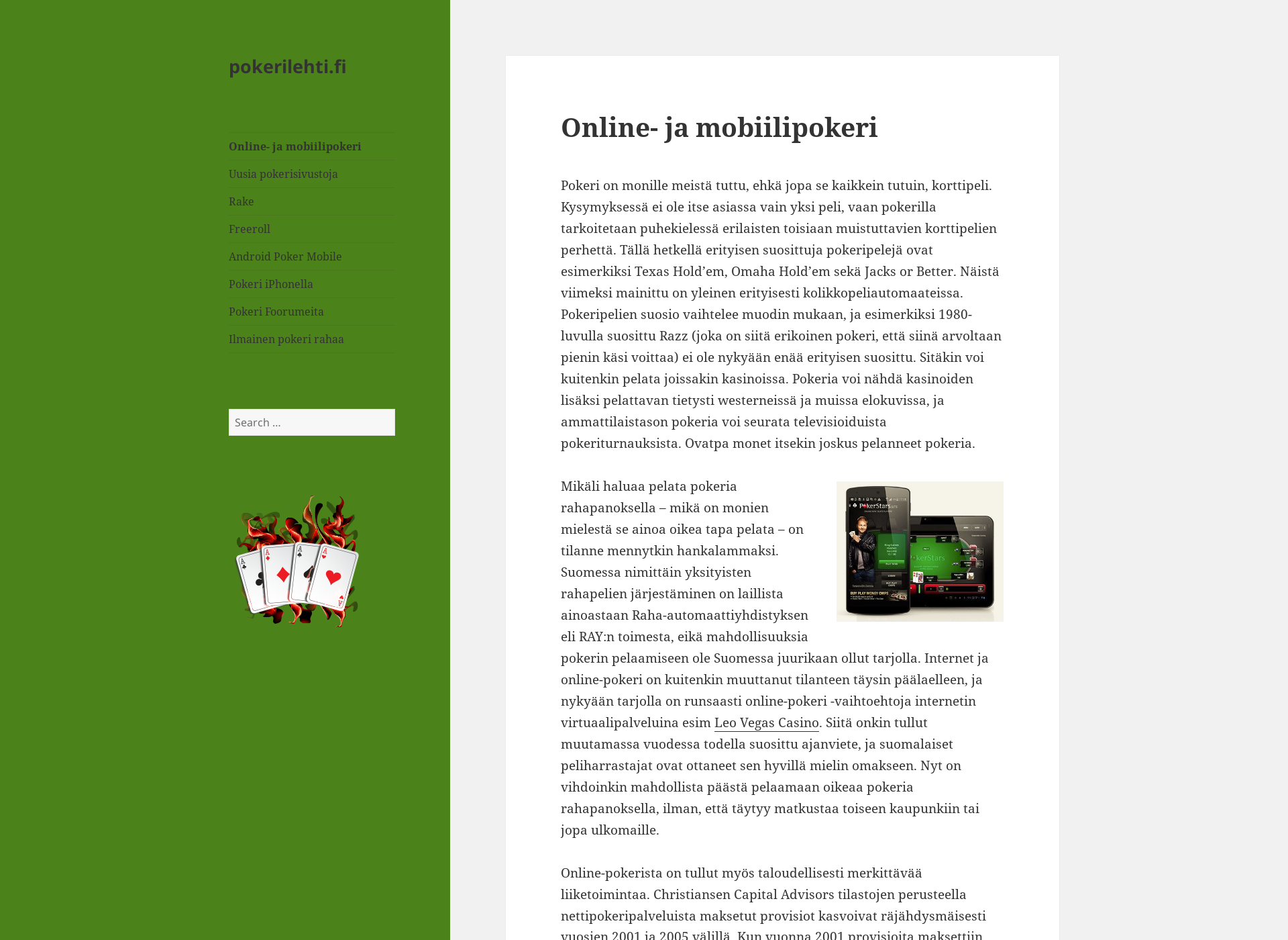 Screenshot for pokerilehti.fi