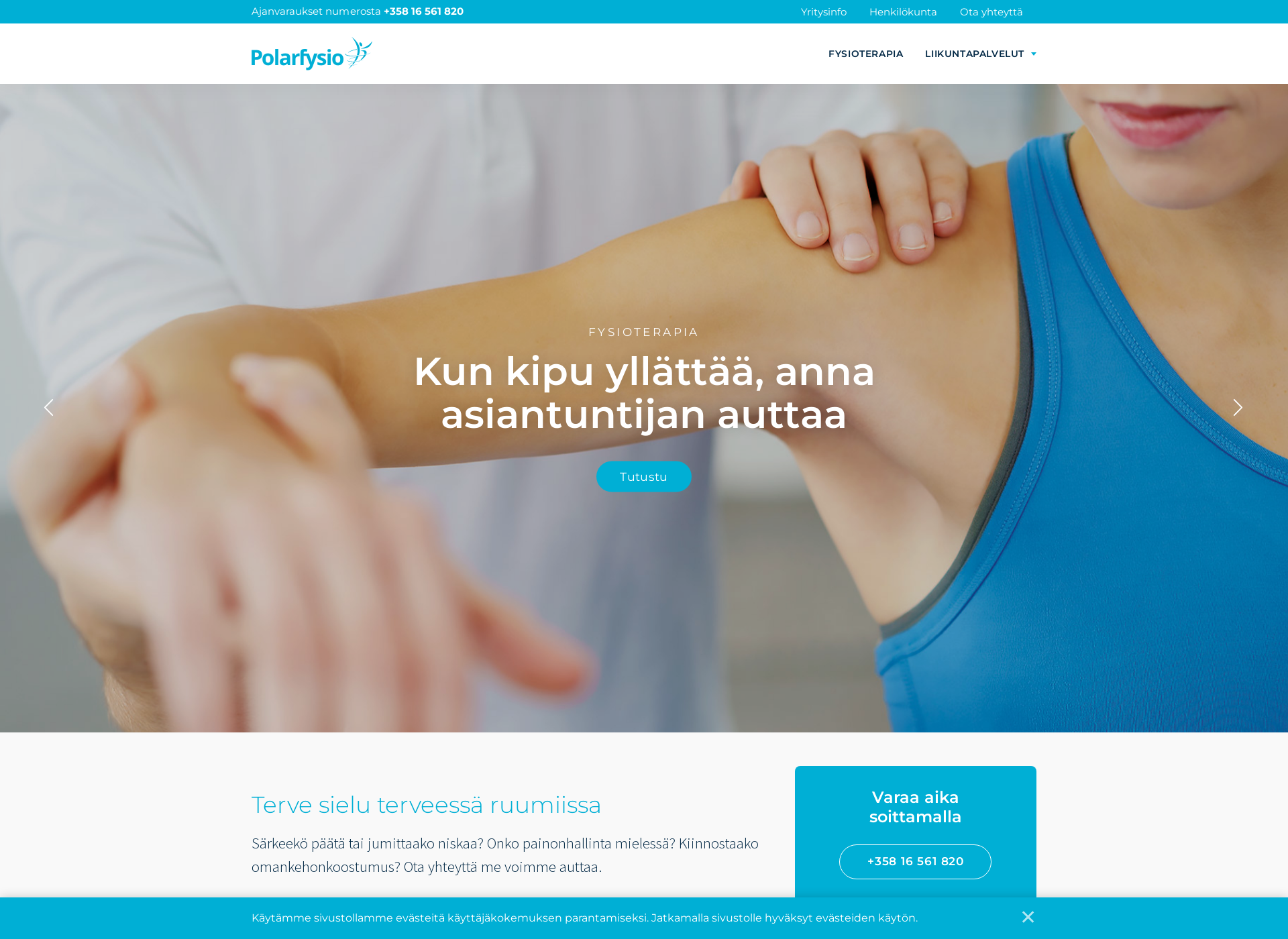 Screenshot for polarfysio.fi